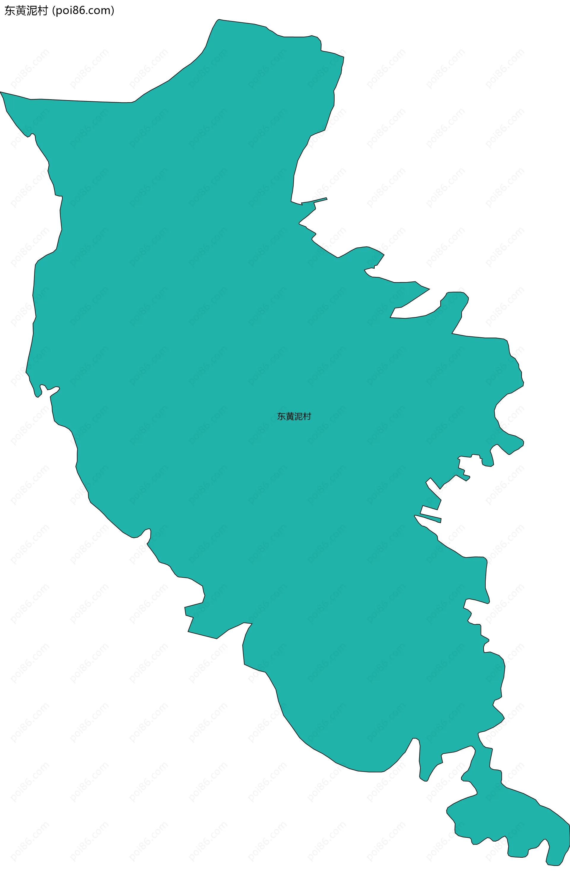 东黄泥村边界地图