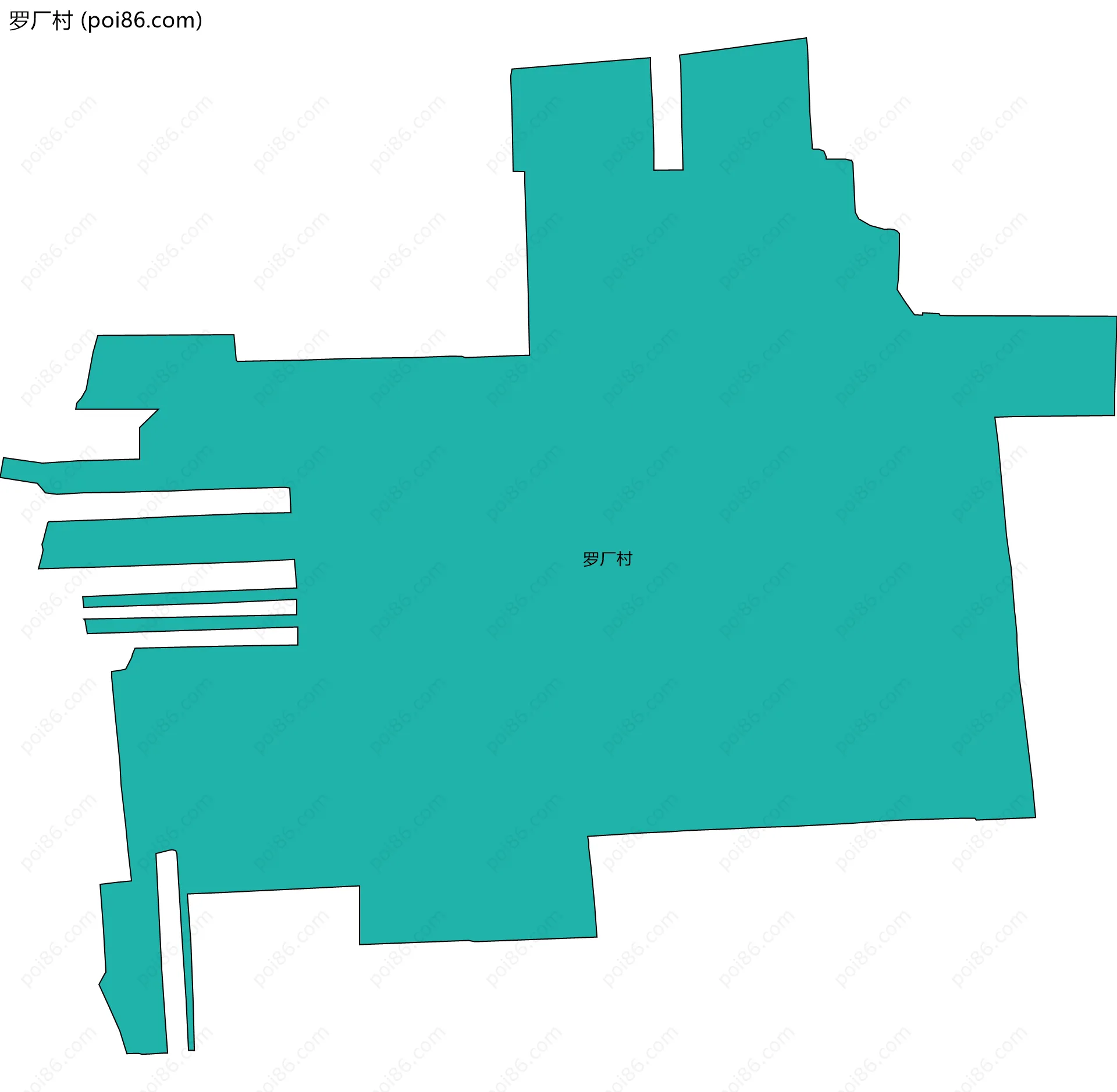 罗厂村边界地图