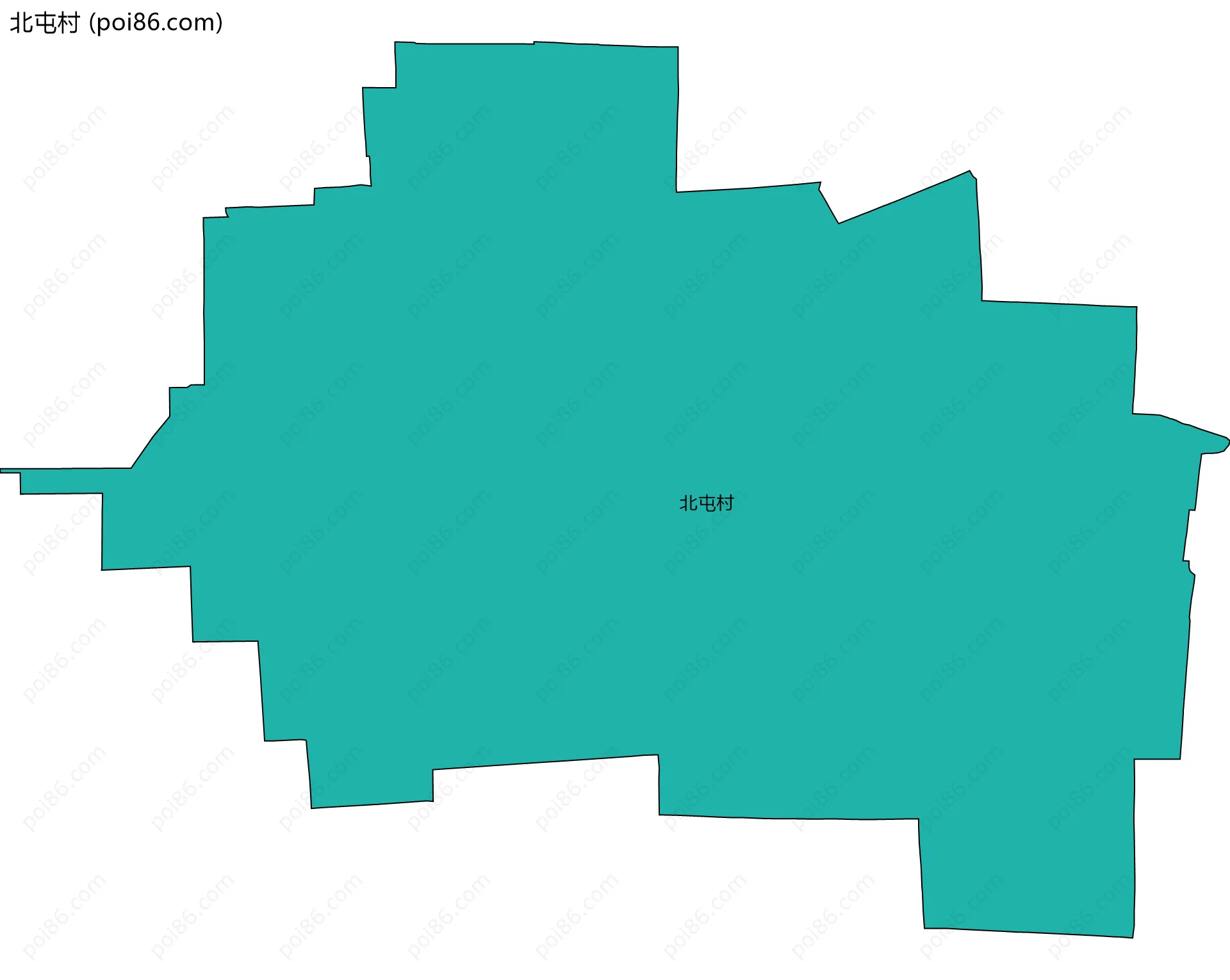 北屯村边界地图