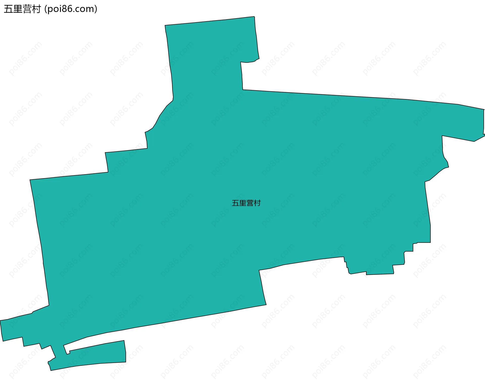 五里营村边界地图