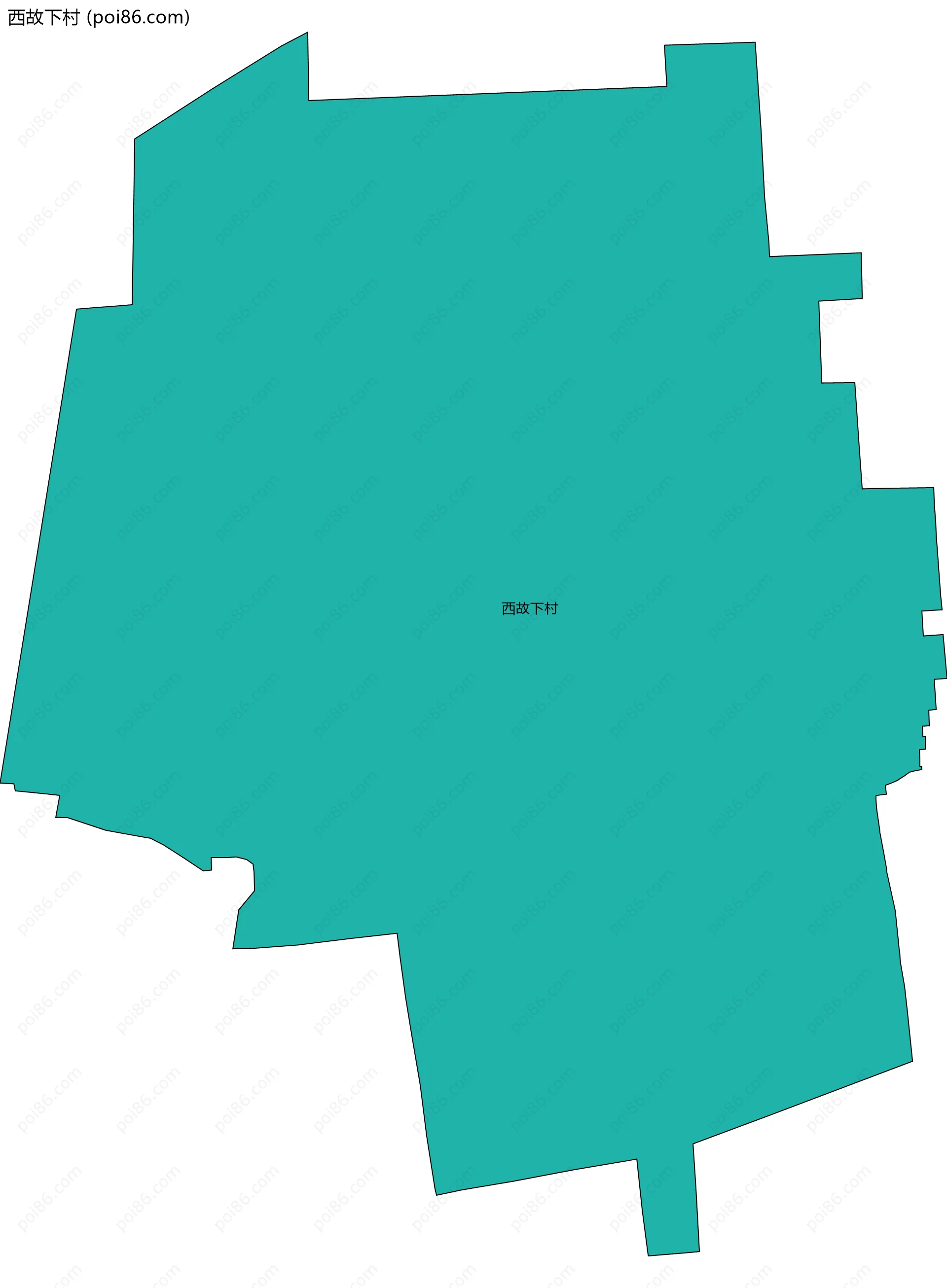 西故下村边界地图