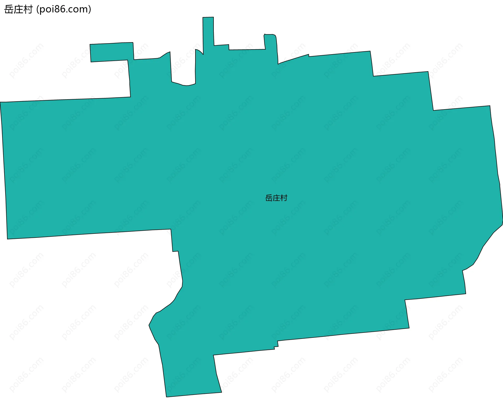 岳庄村边界地图