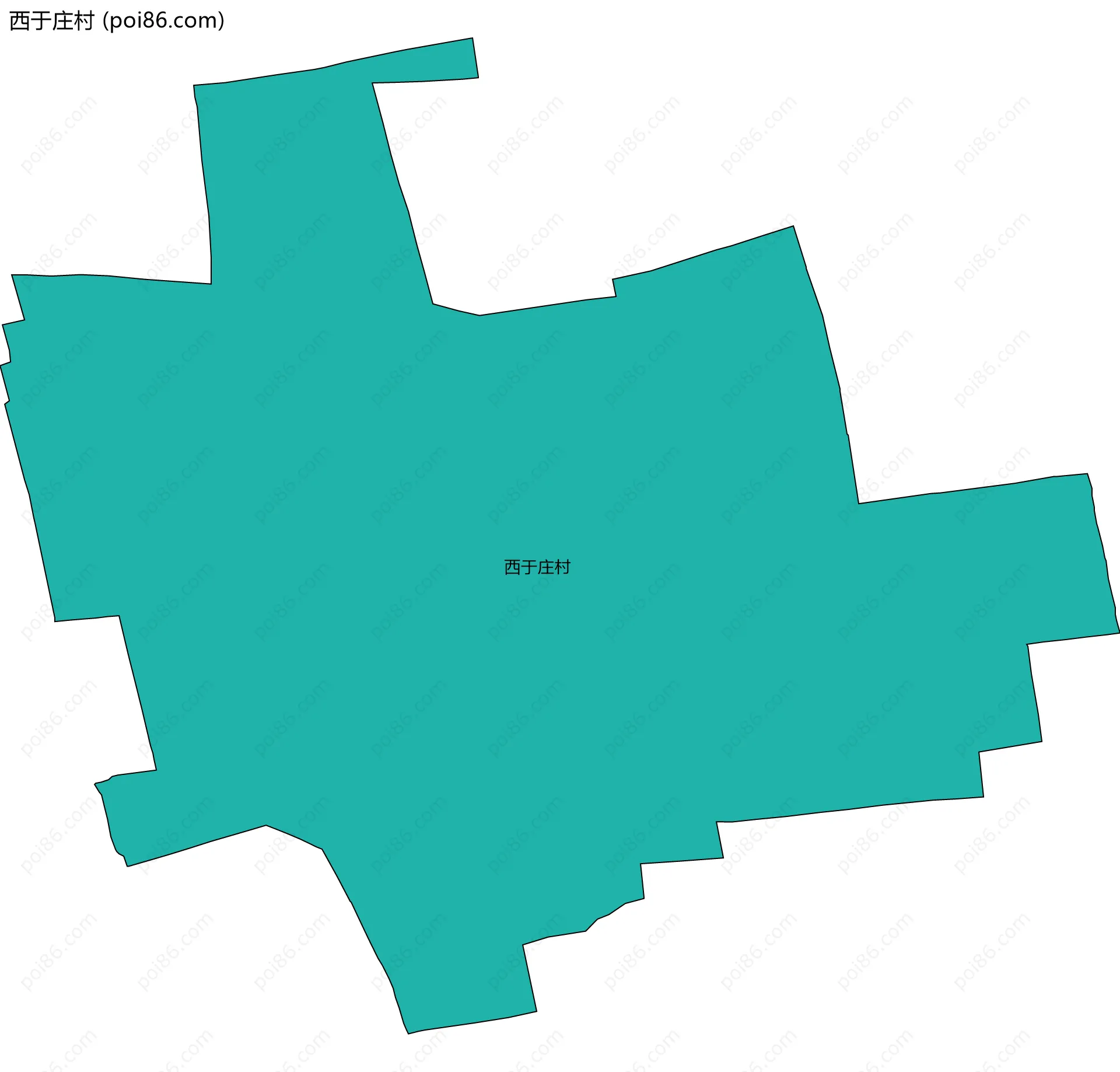 西于庄村边界地图