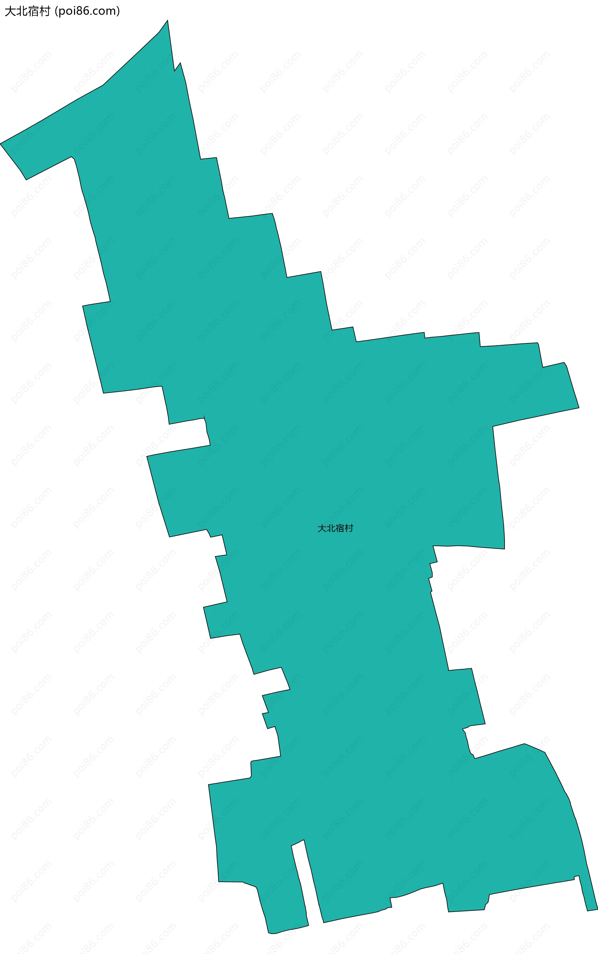 大北宿村边界地图