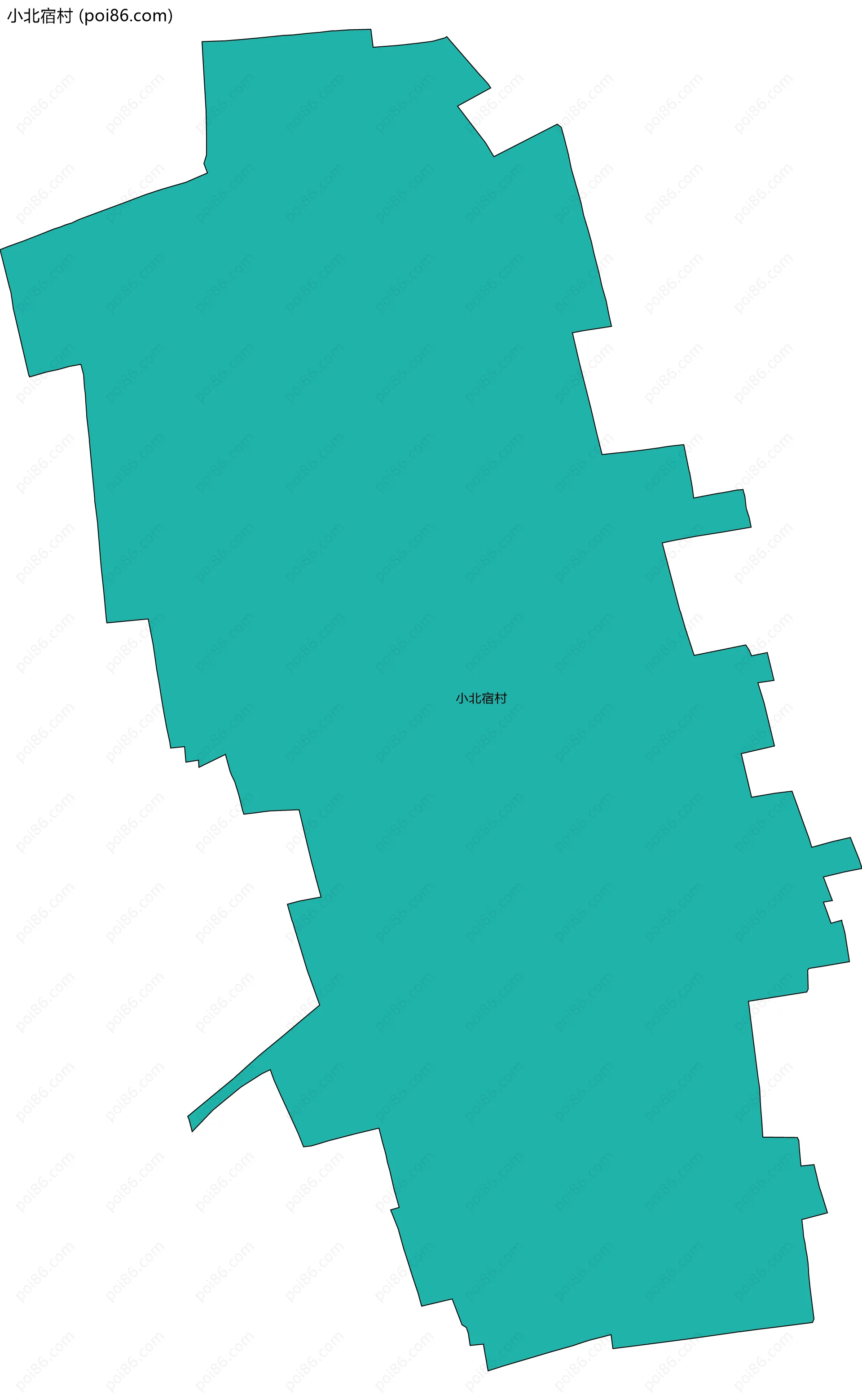 小北宿村边界地图