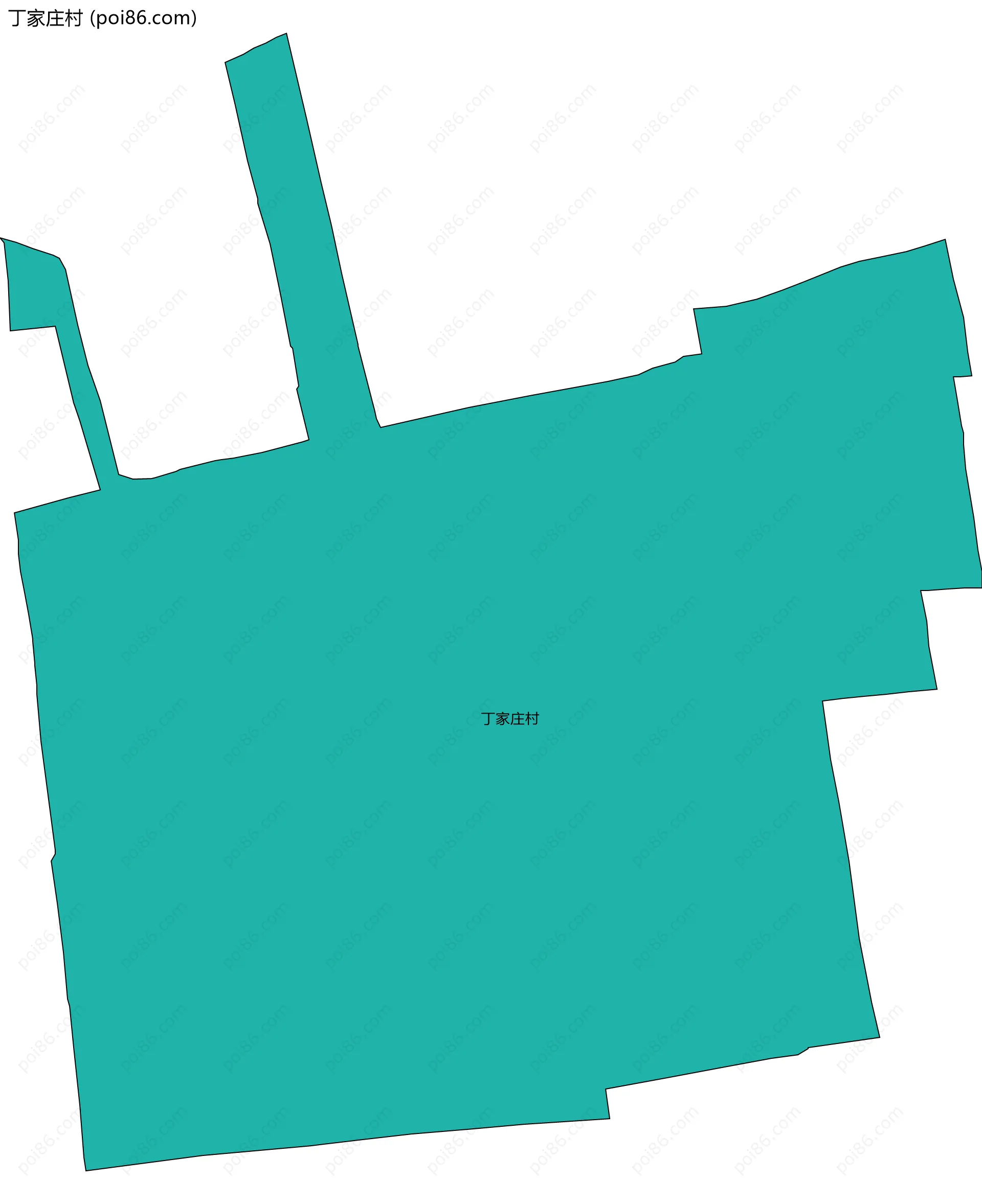 丁家庄村边界地图