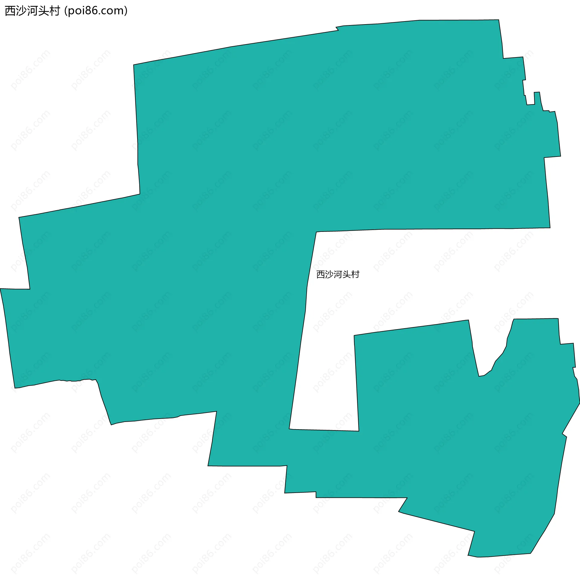 西沙河头村边界地图