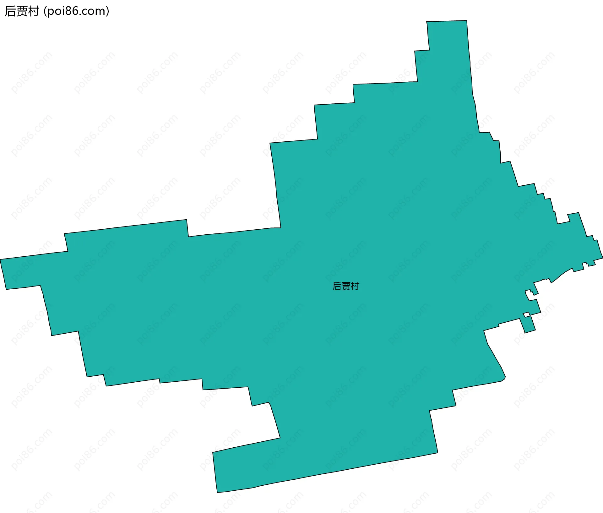 后贾村边界地图