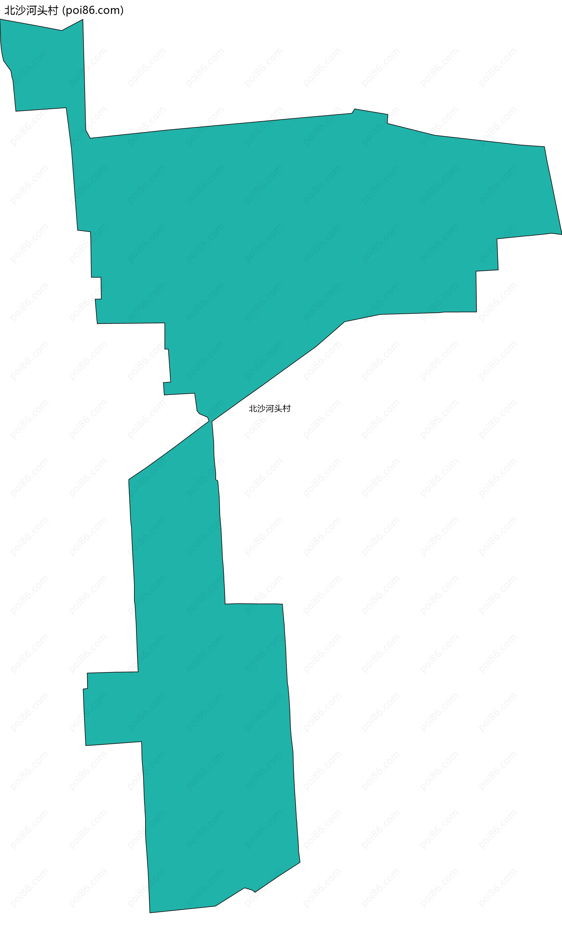 北沙河头村边界地图