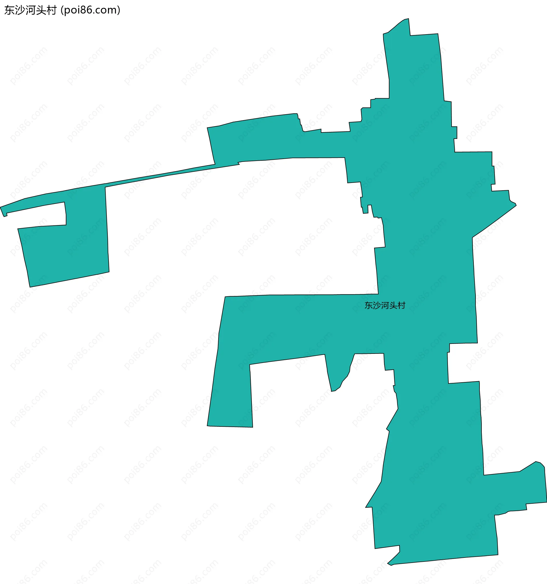 东沙河头村边界地图
