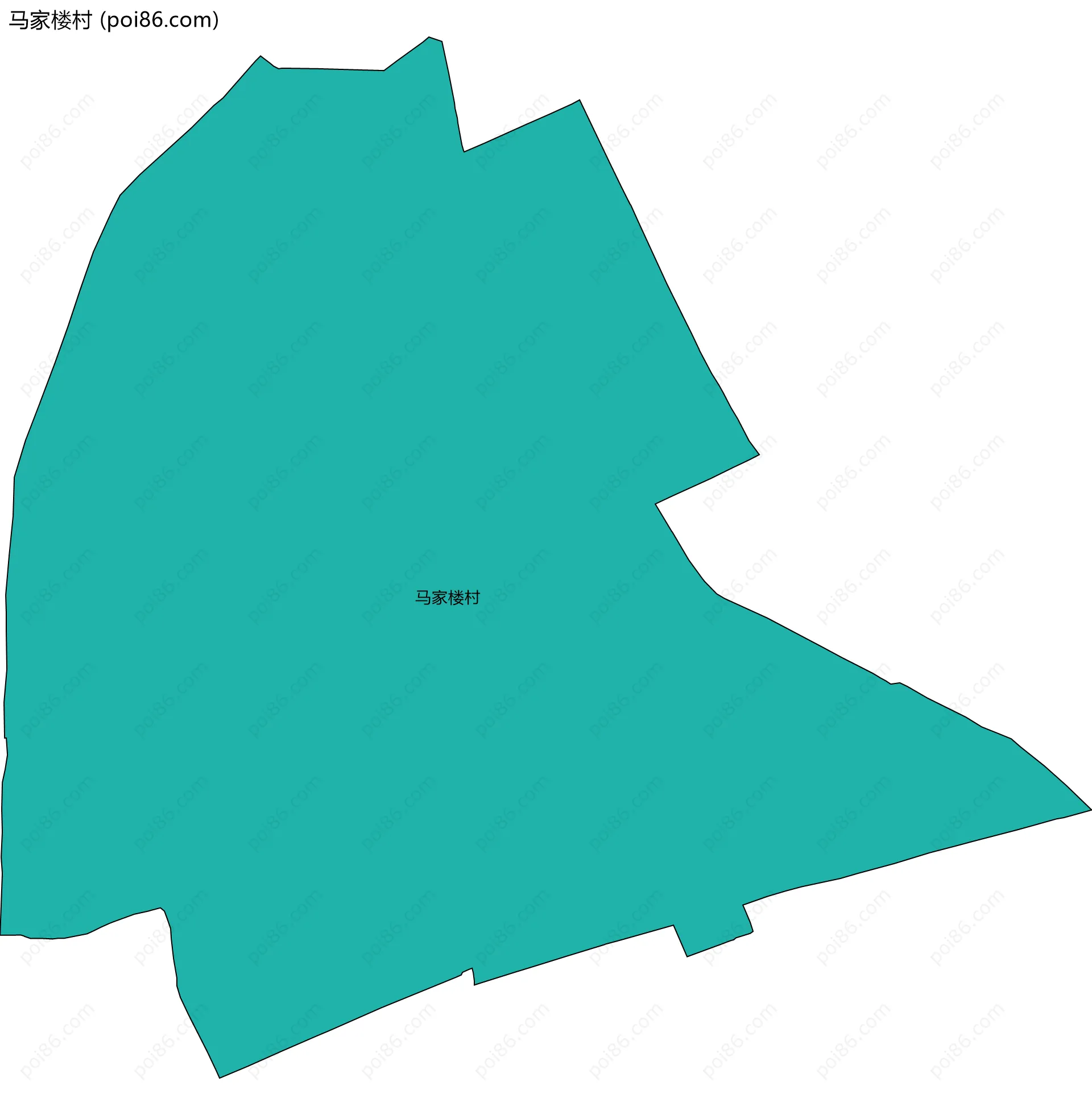 马家楼村边界地图