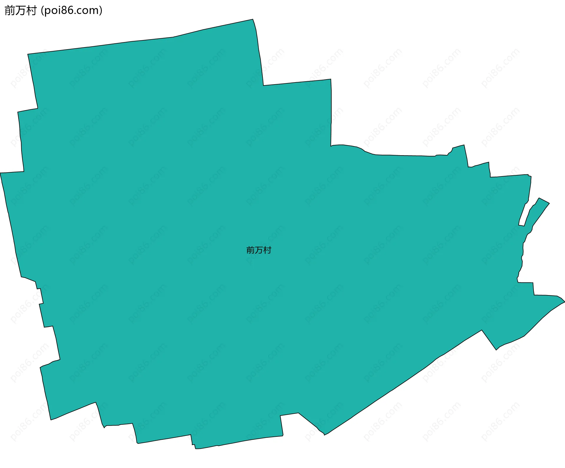 前万村边界地图
