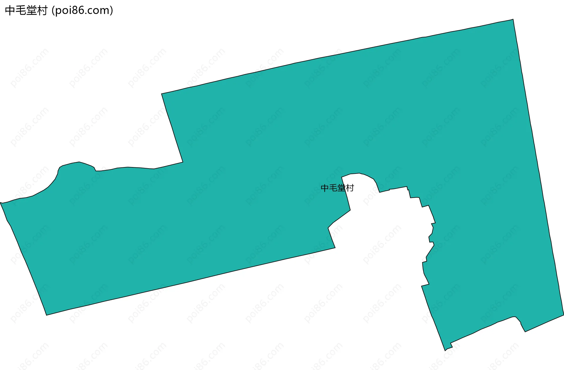中毛堂村边界地图