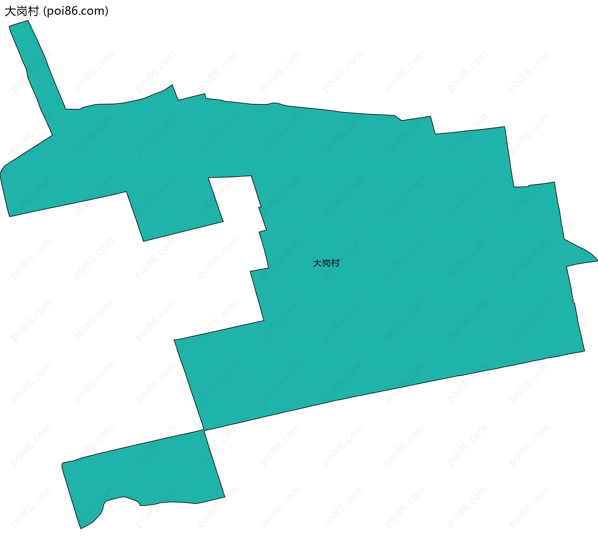 大岗村边界地图