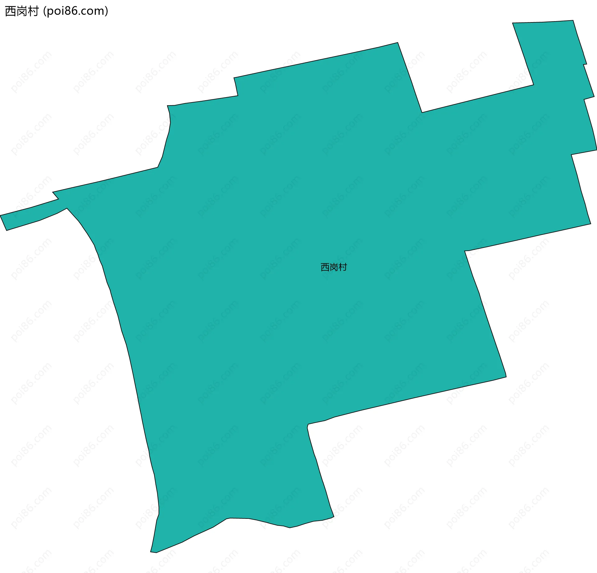 西岗村边界地图