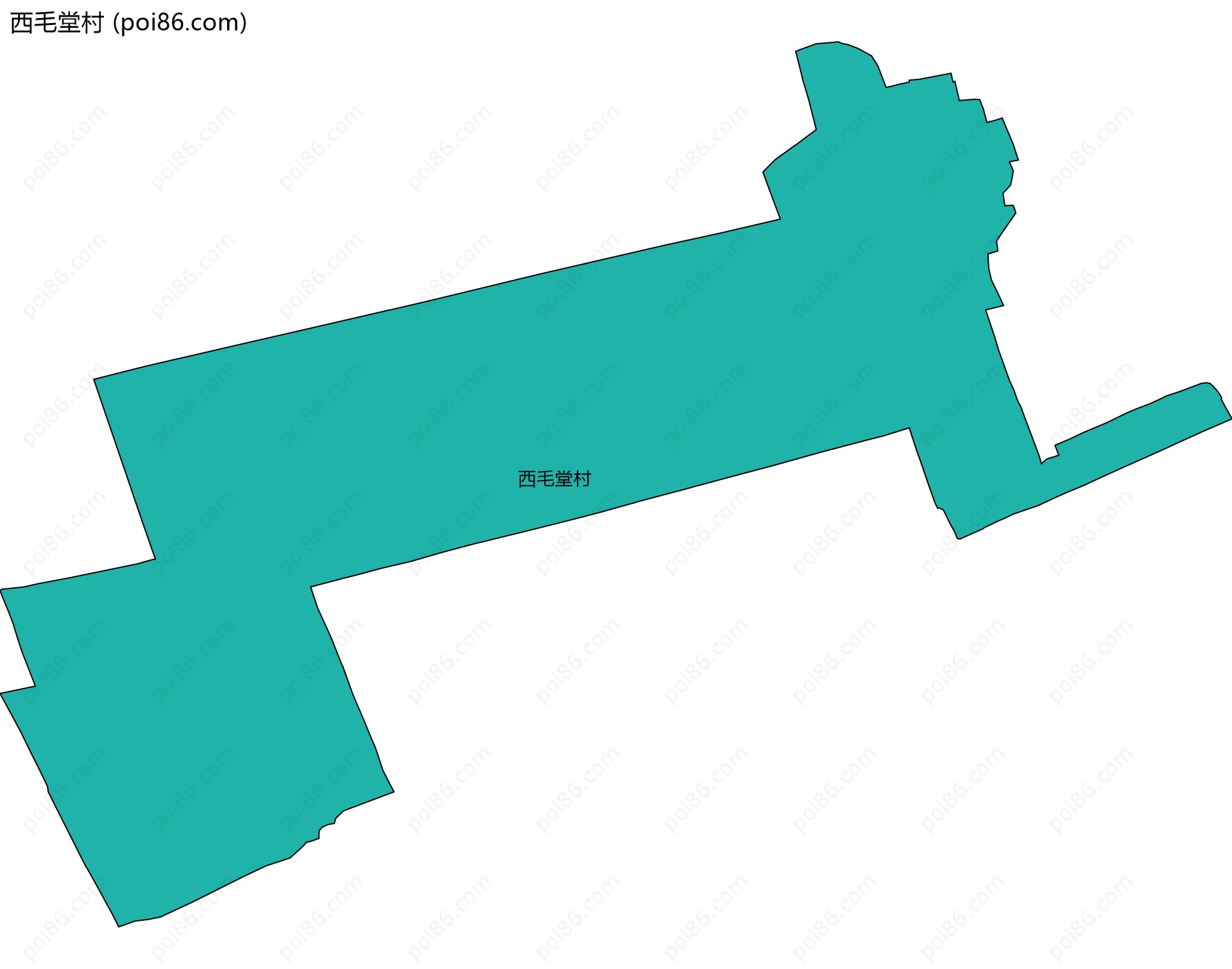 西毛堂村边界地图
