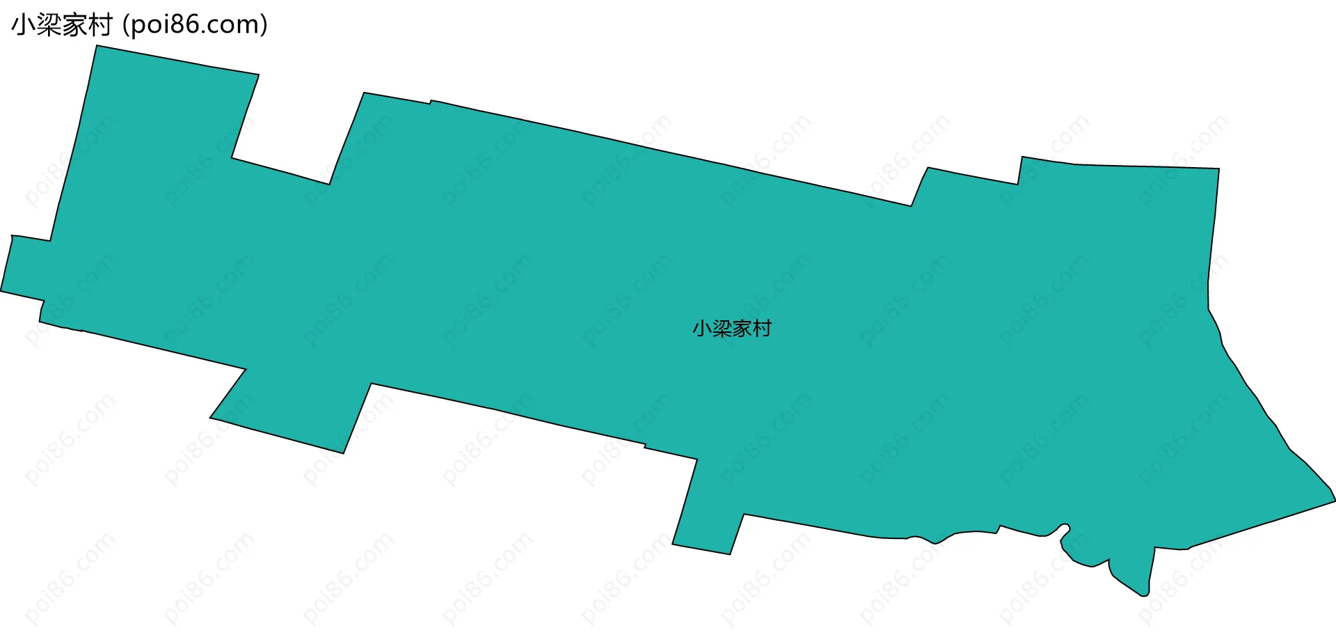 小梁家村边界地图