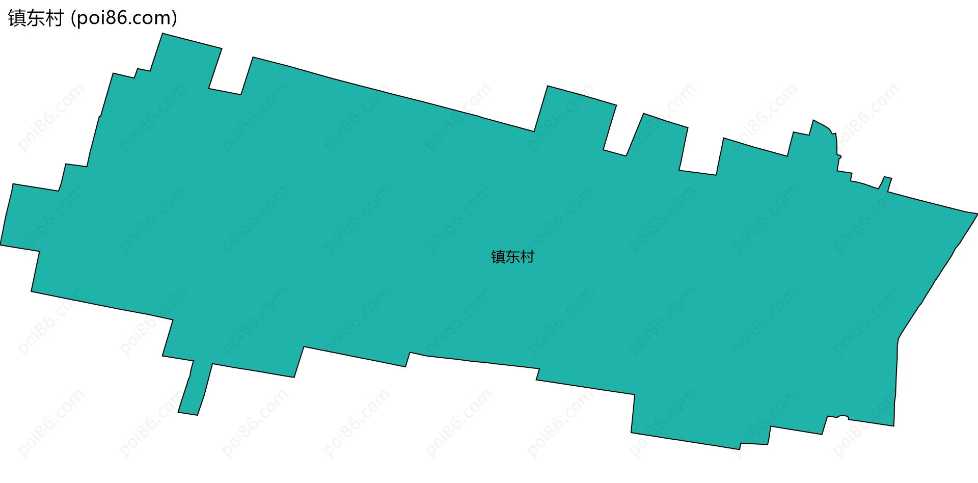 镇东村边界地图