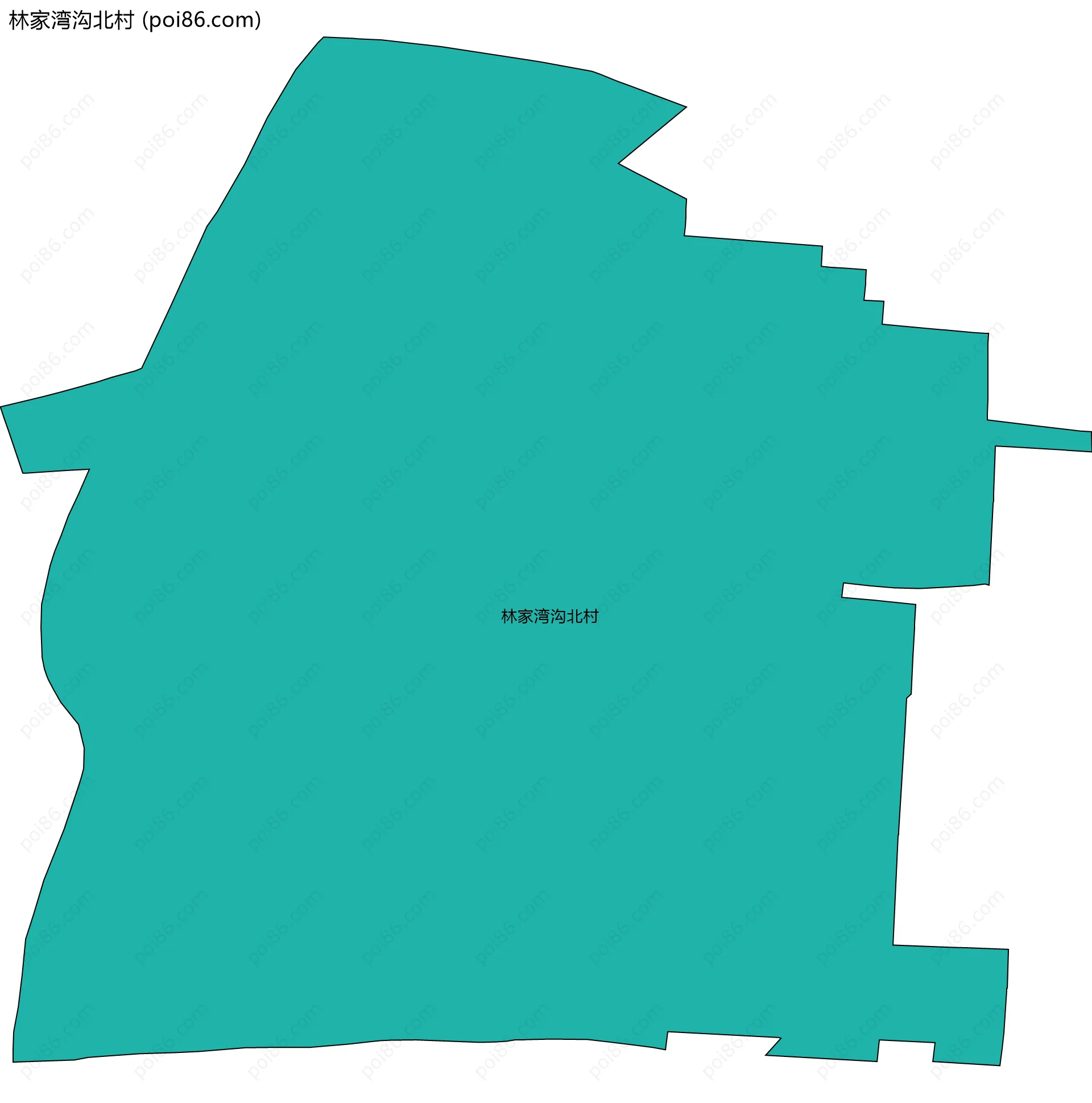 林家湾沟北村边界地图