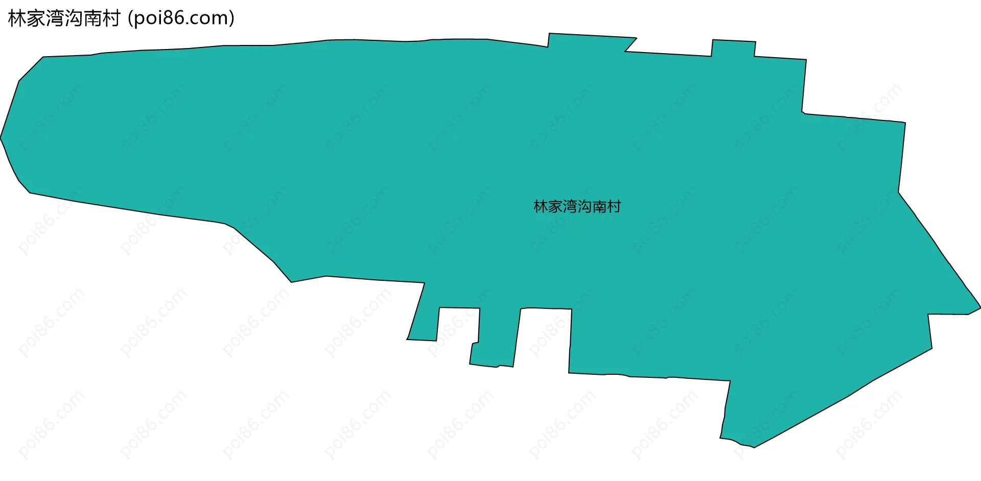 林家湾沟南村边界地图