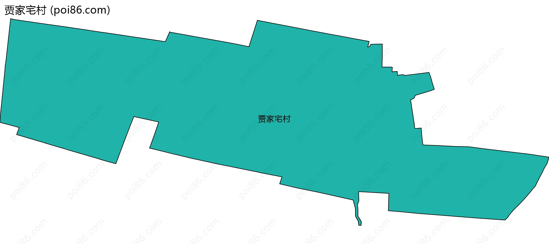 贾家宅村边界地图