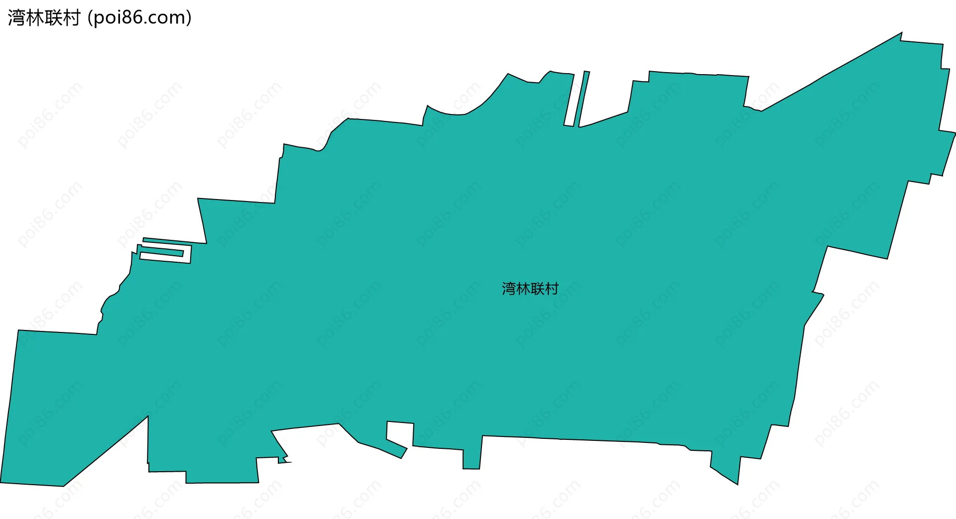 湾林联村边界地图