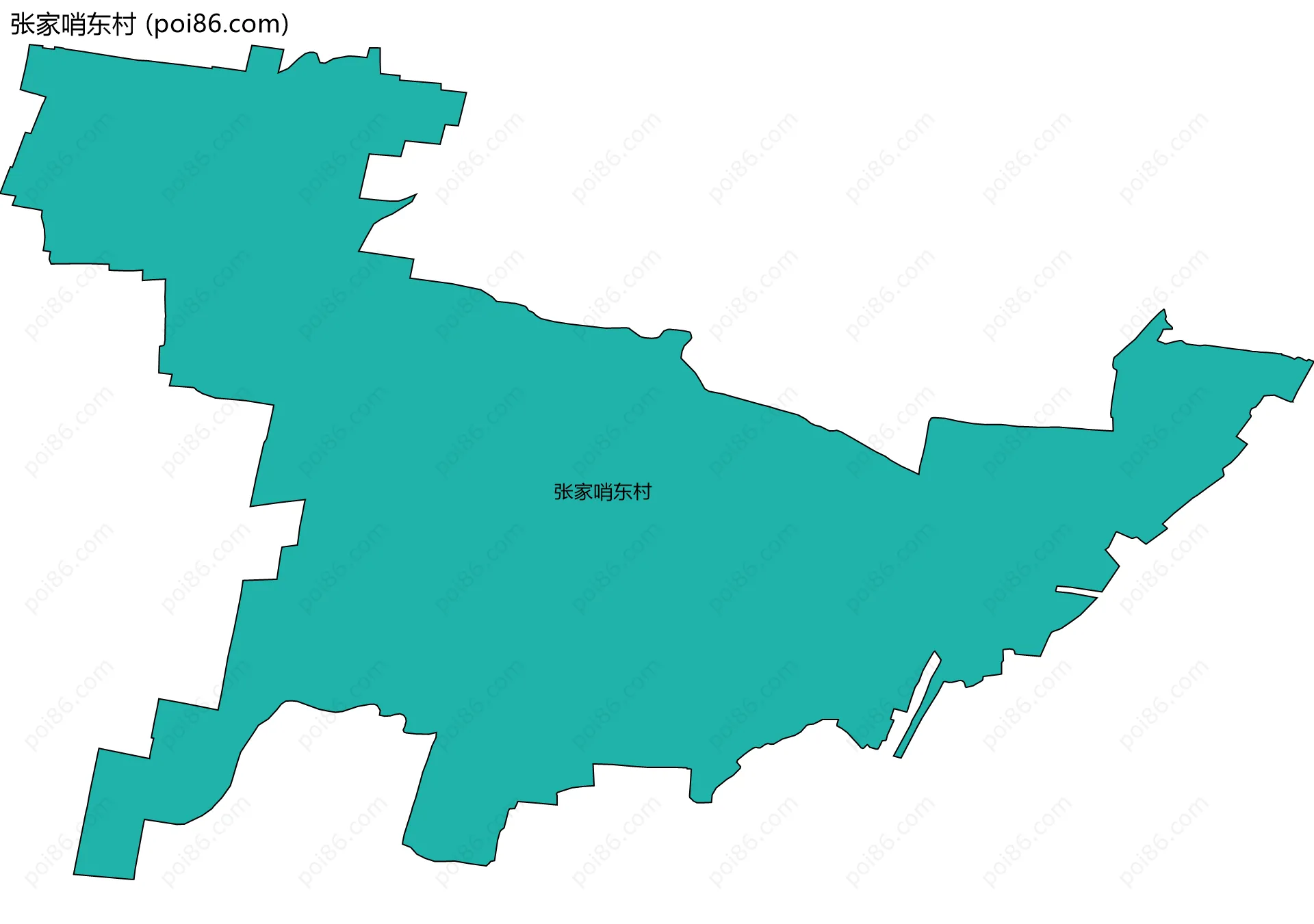 张家哨东村边界地图