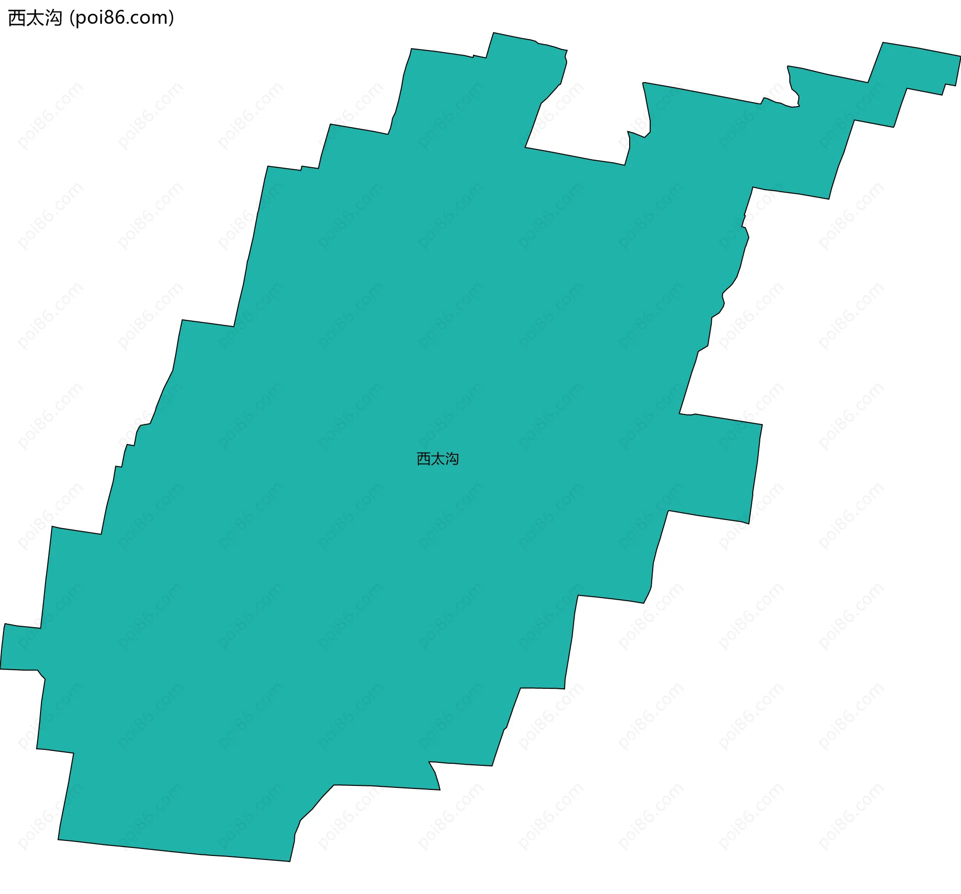 西太沟边界地图