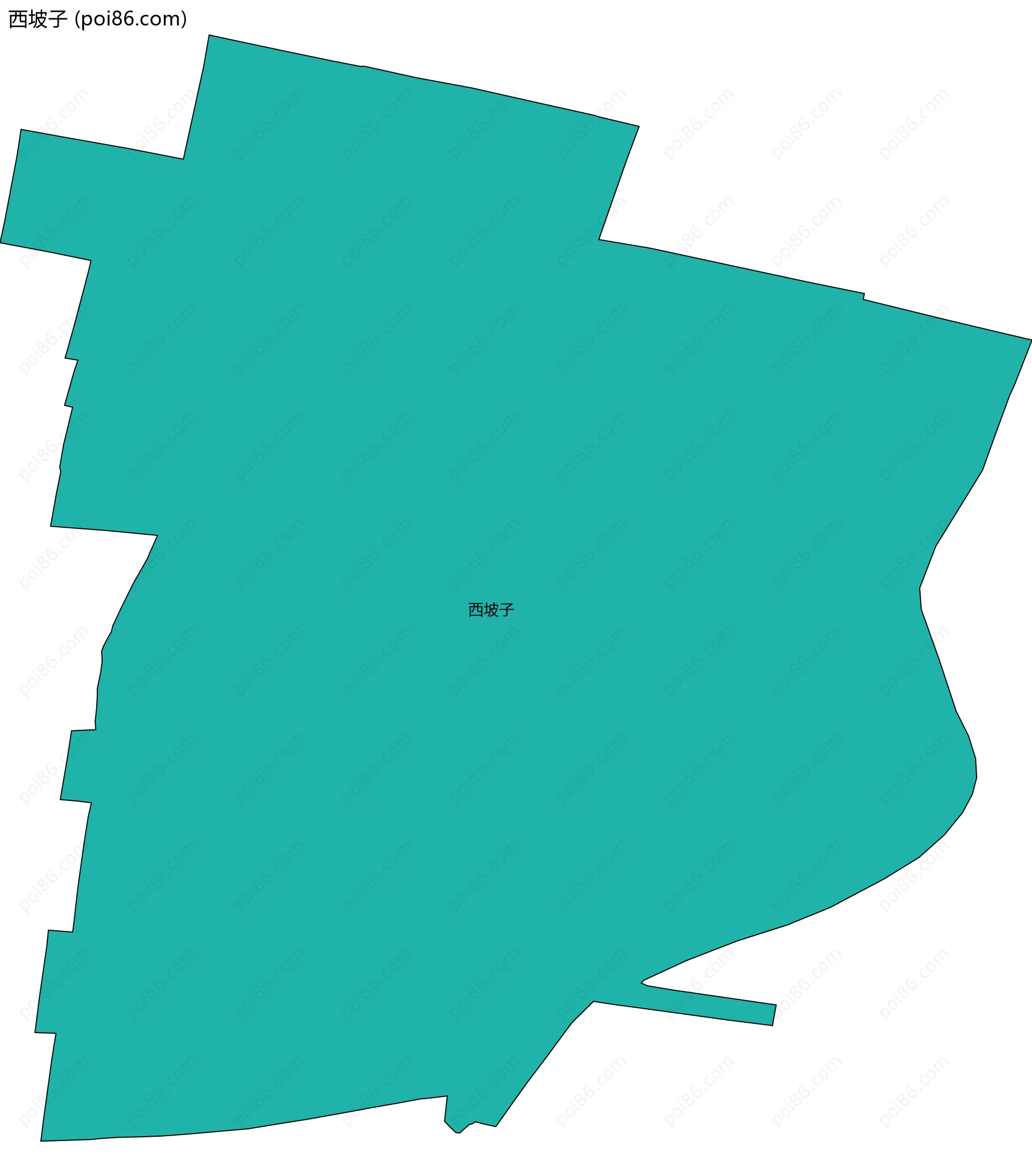 西坡子边界地图