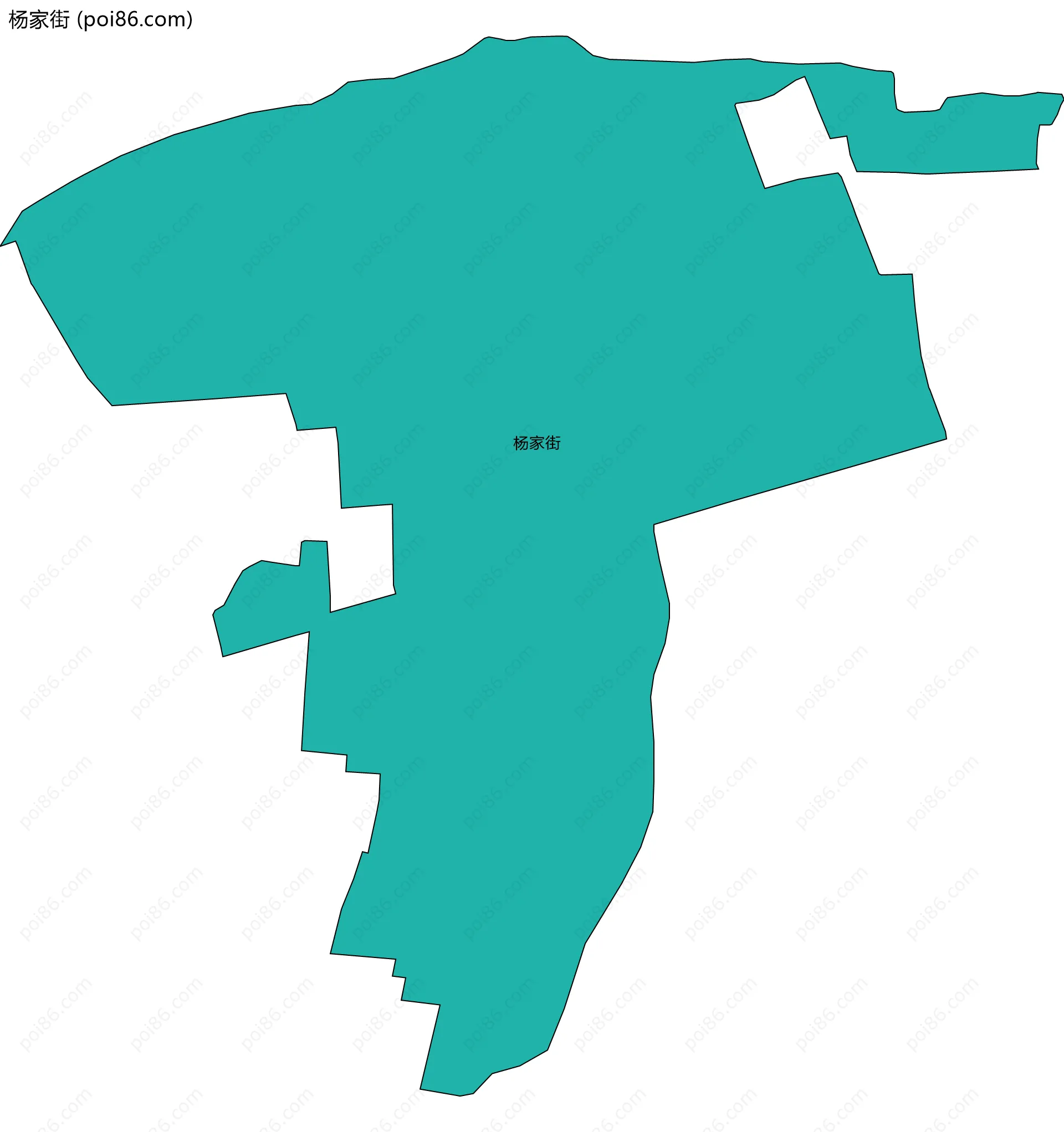 杨家街边界地图