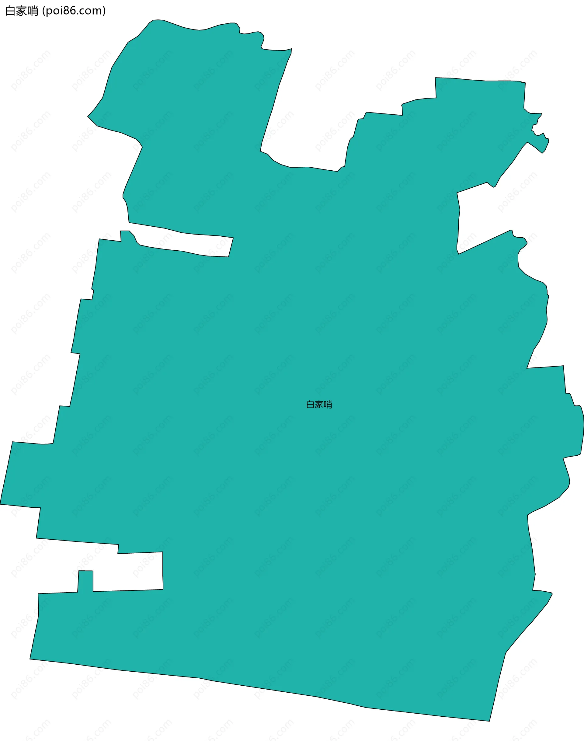 白家哨边界地图