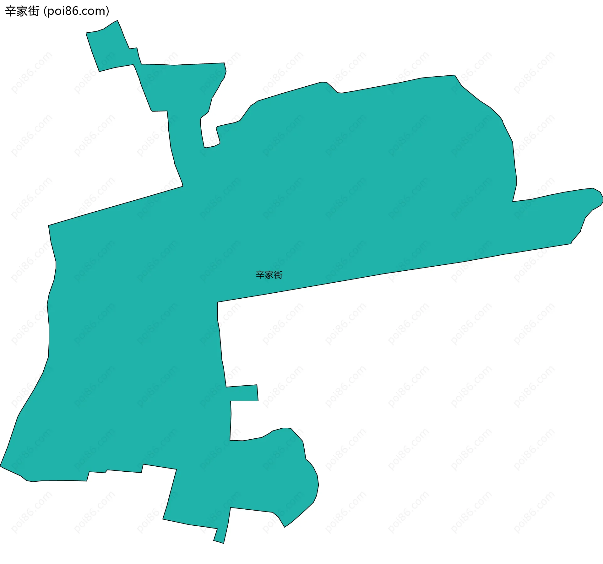 辛家街边界地图