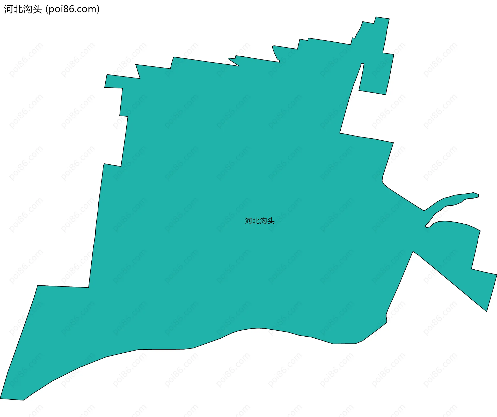 河北沟头边界地图