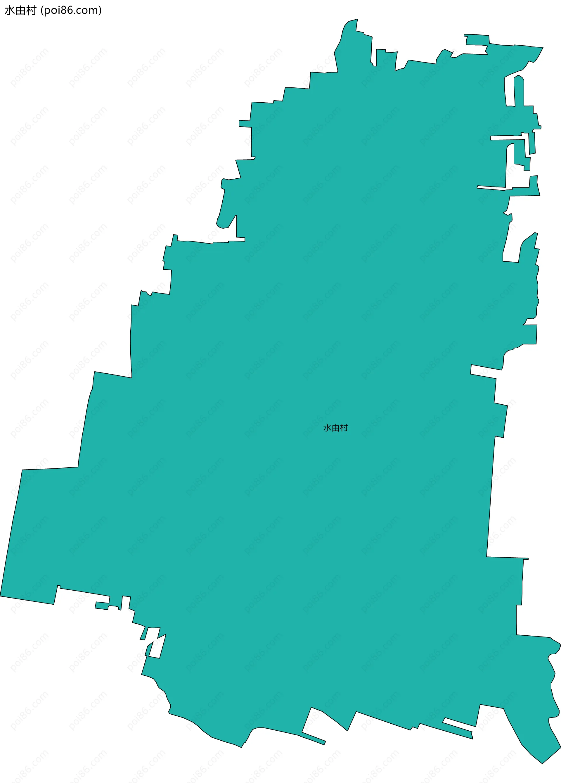 水由村边界地图
