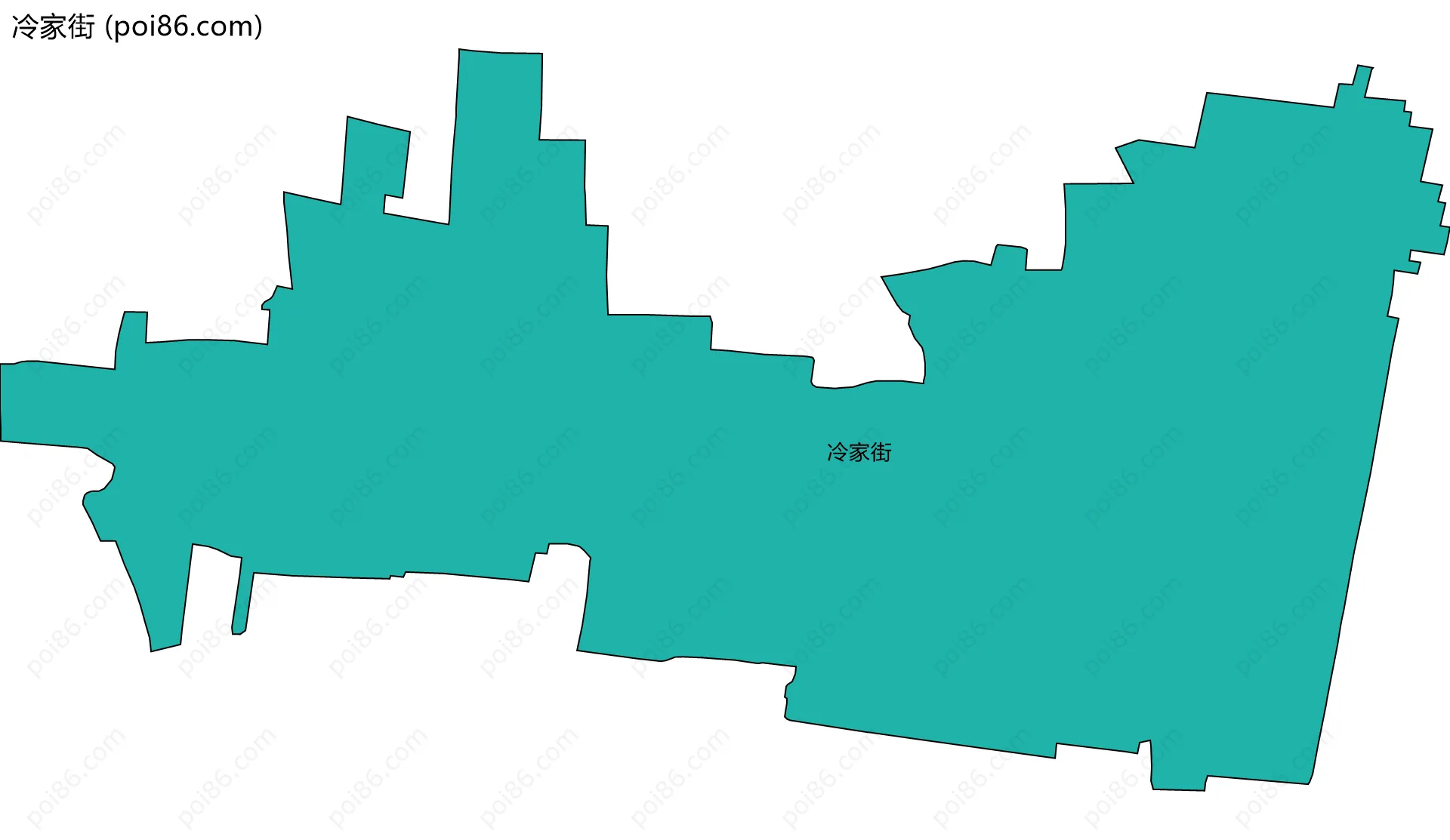 冷家街边界地图