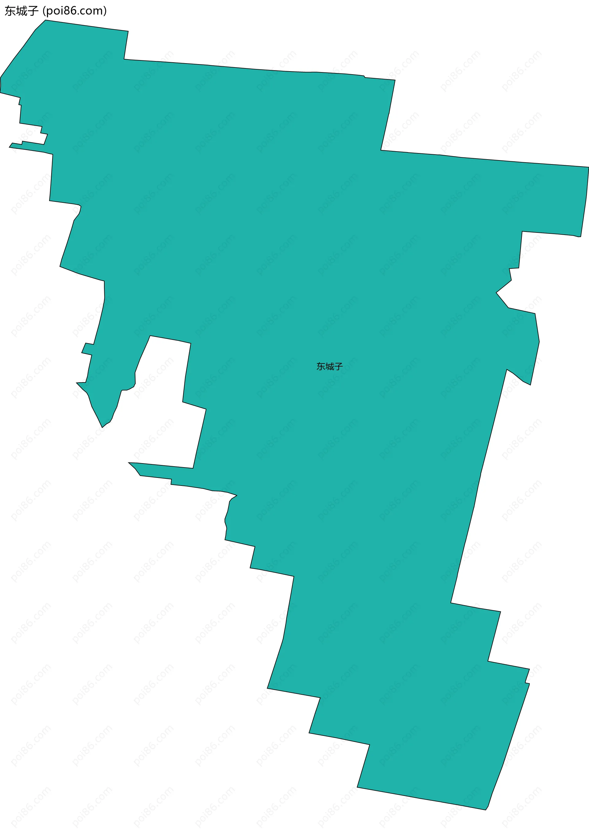 东城子边界地图