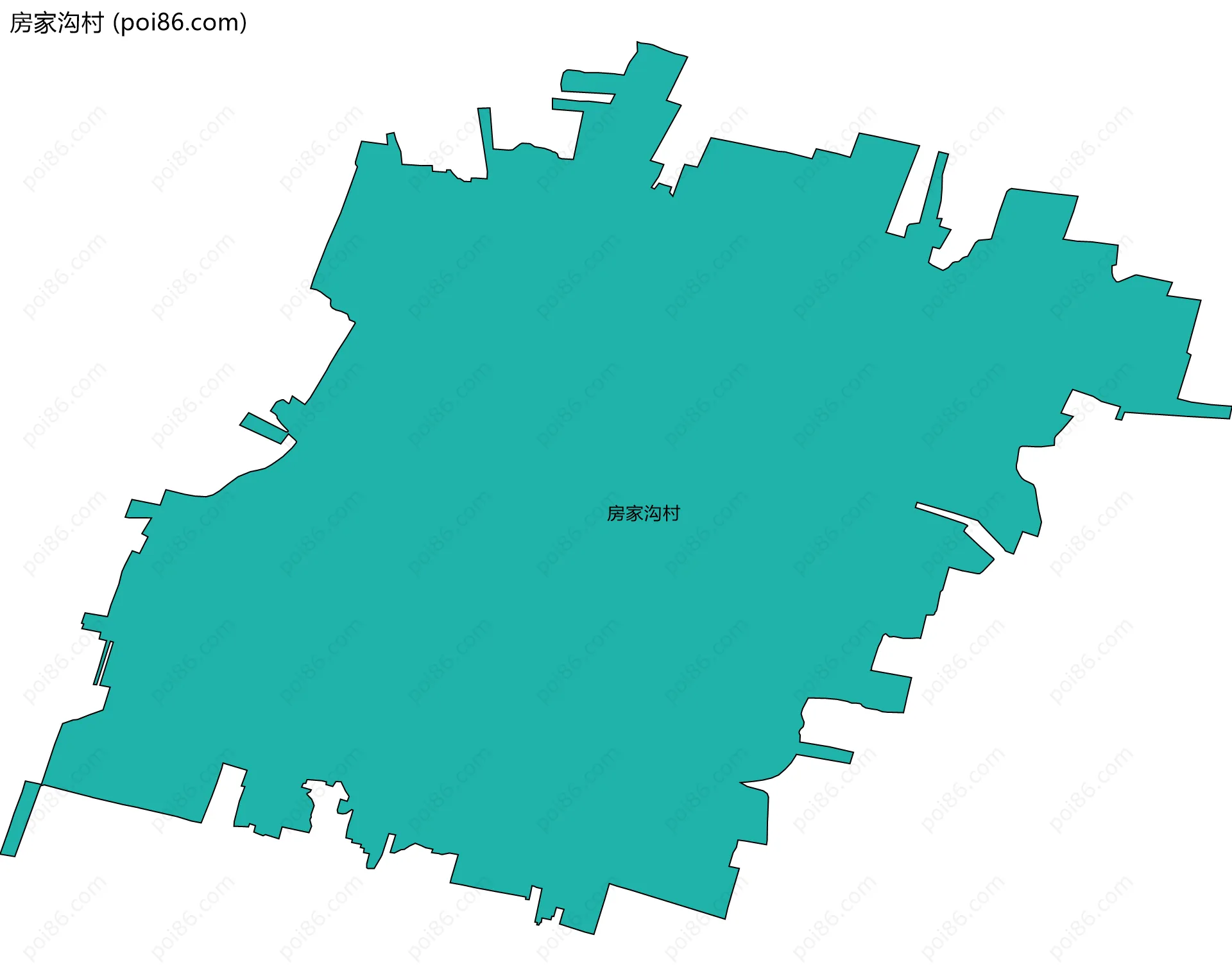 房家沟村边界地图