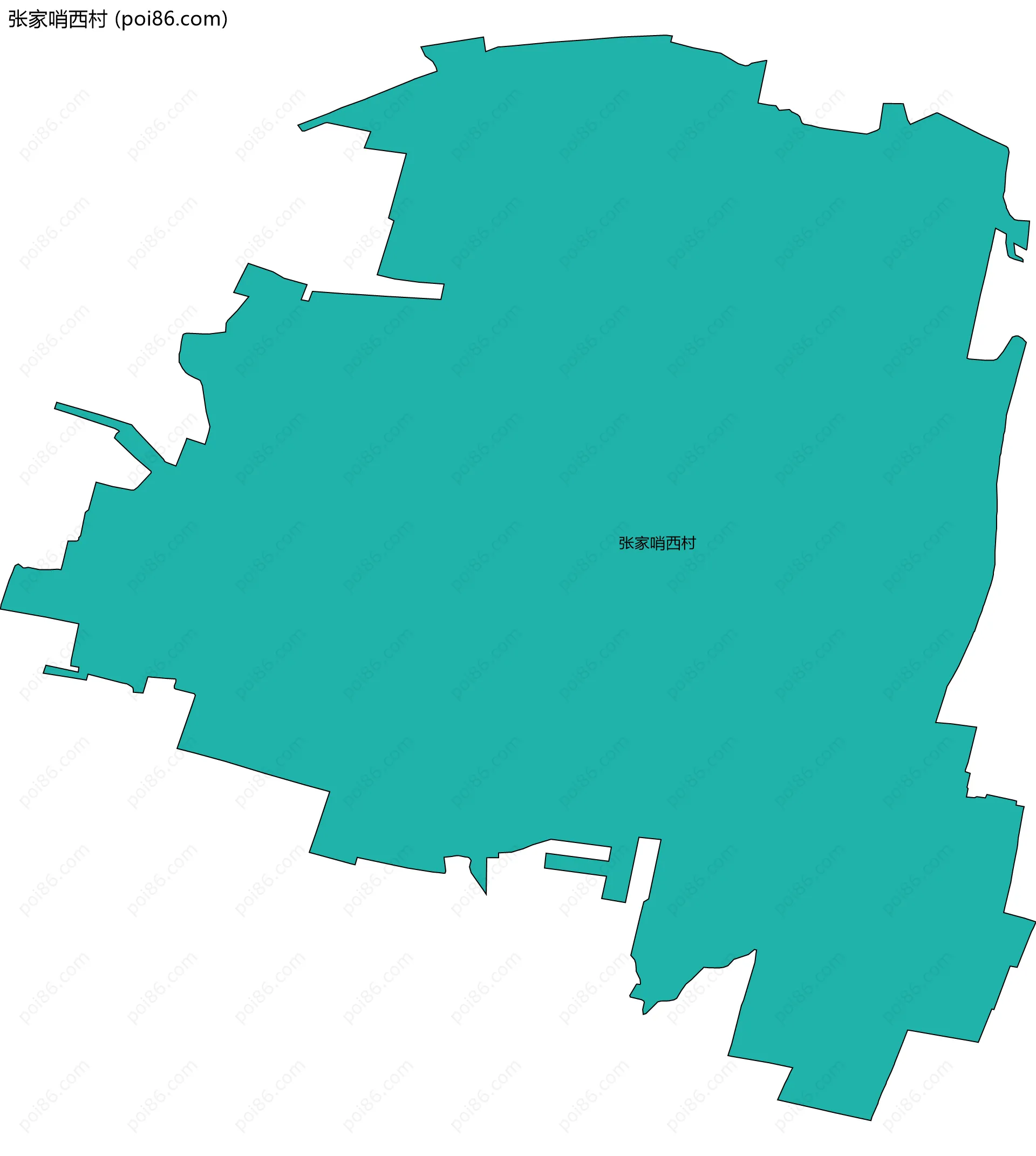 张家哨西村边界地图