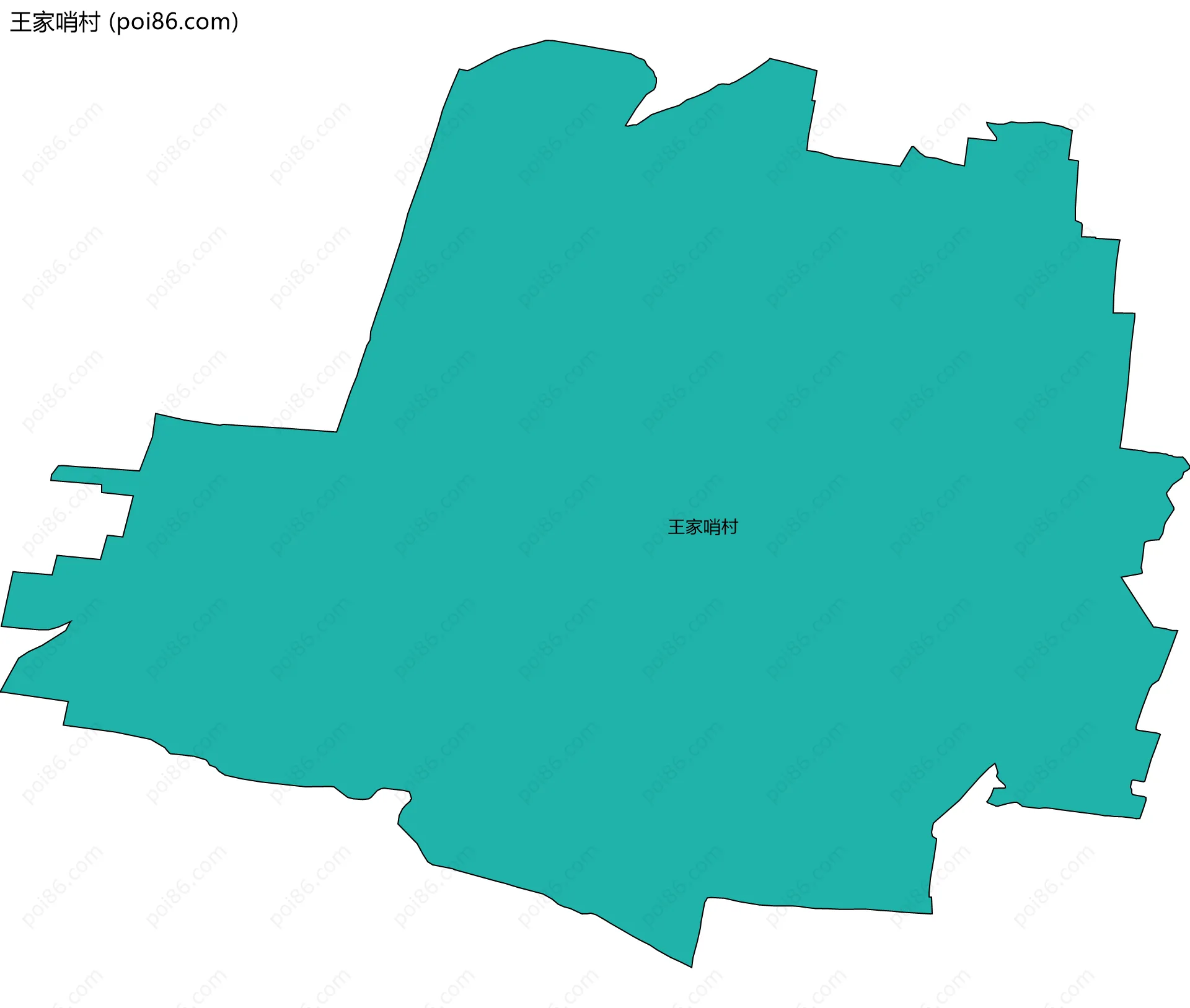 王家哨村边界地图