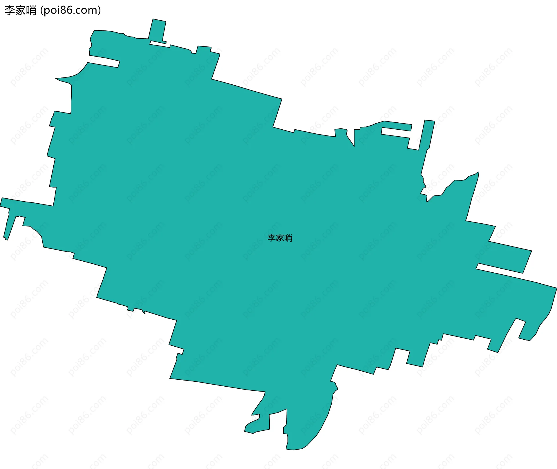 李家哨边界地图