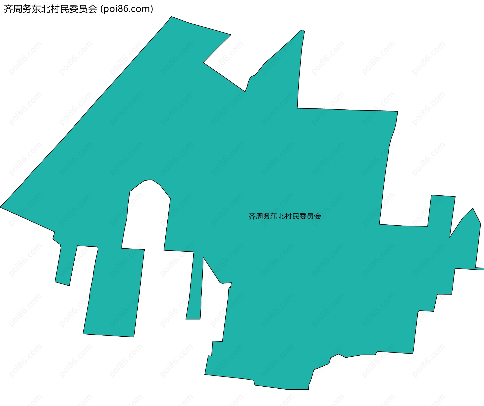 齐周务东北村民委员会边界地图