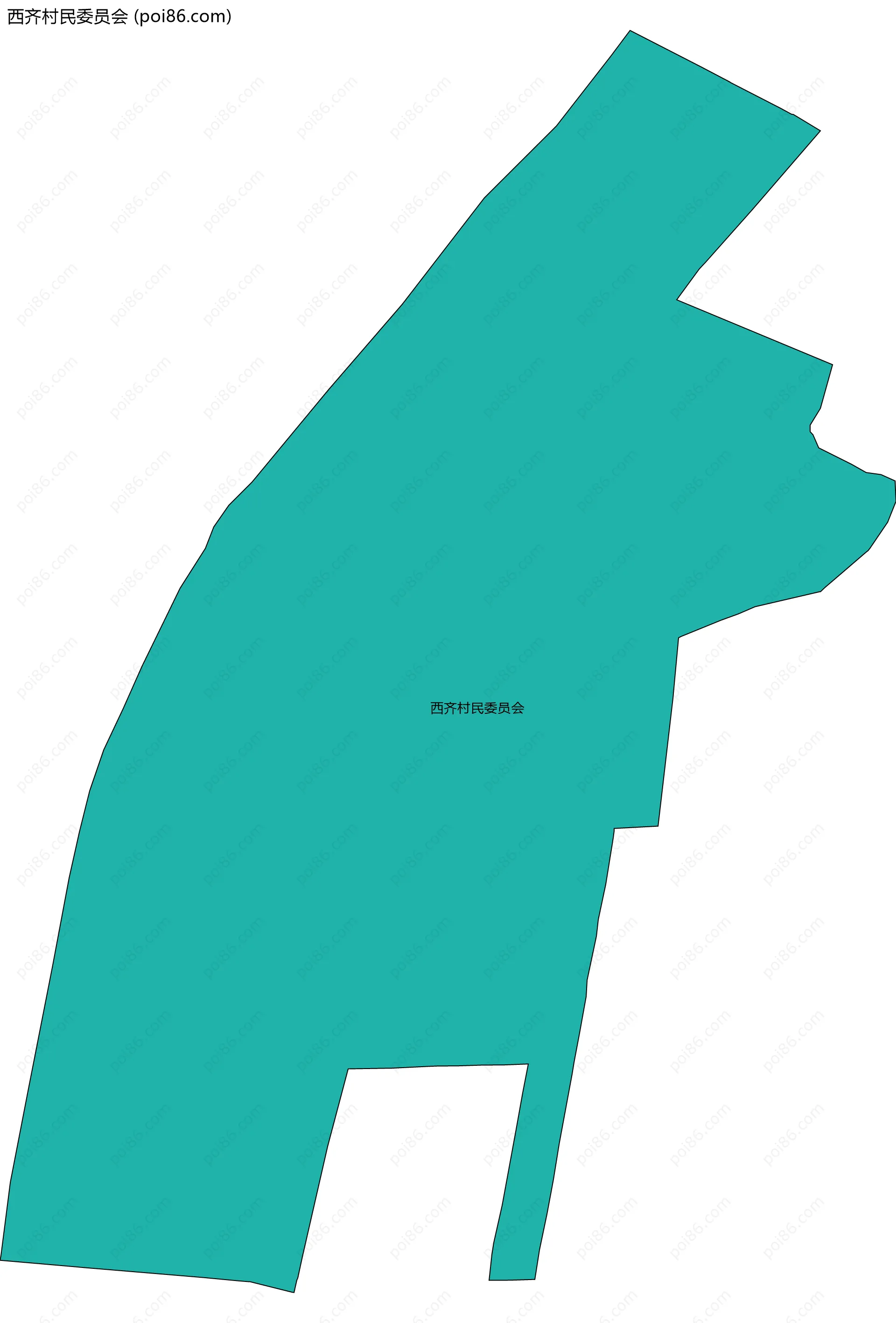 西齐村民委员会边界地图