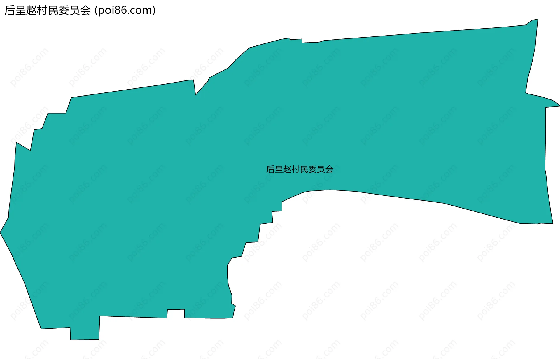 后呈赵村民委员会边界地图