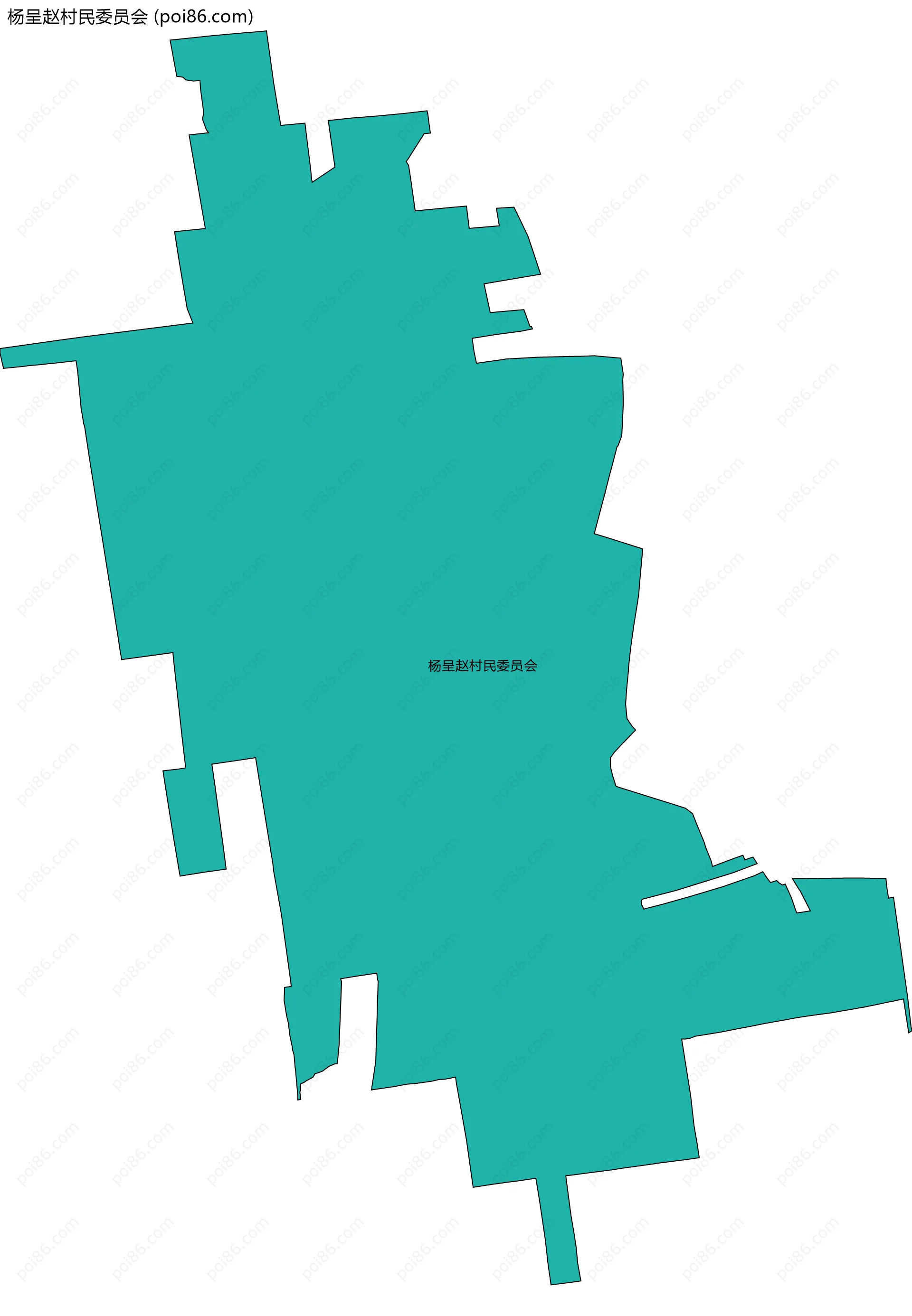 杨呈赵村民委员会边界地图