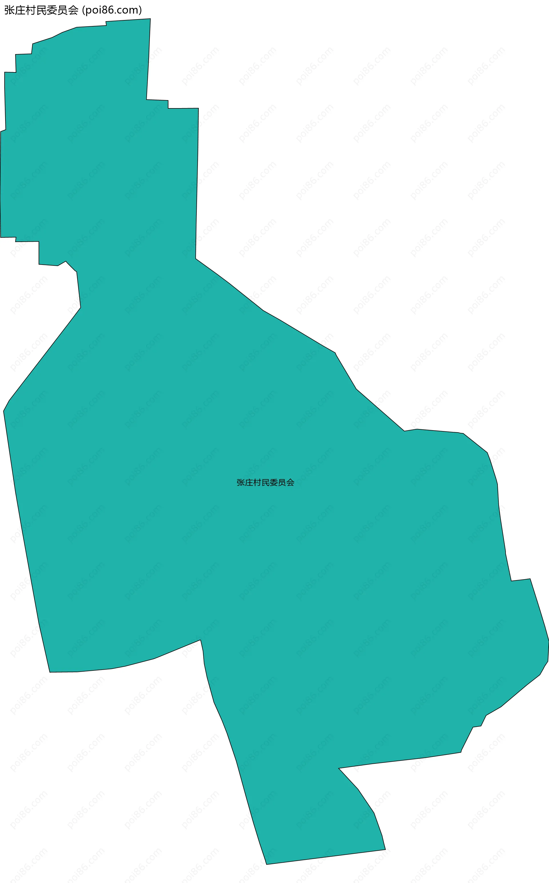 张庄村民委员会边界地图