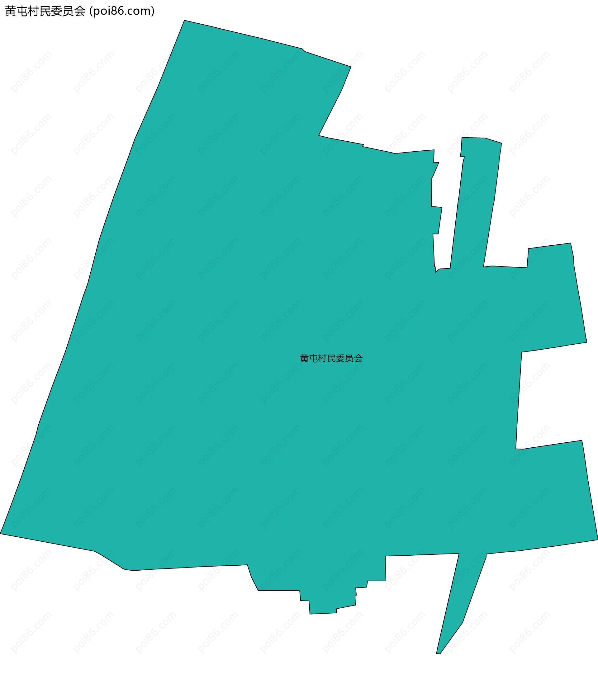 黄屯村民委员会边界地图