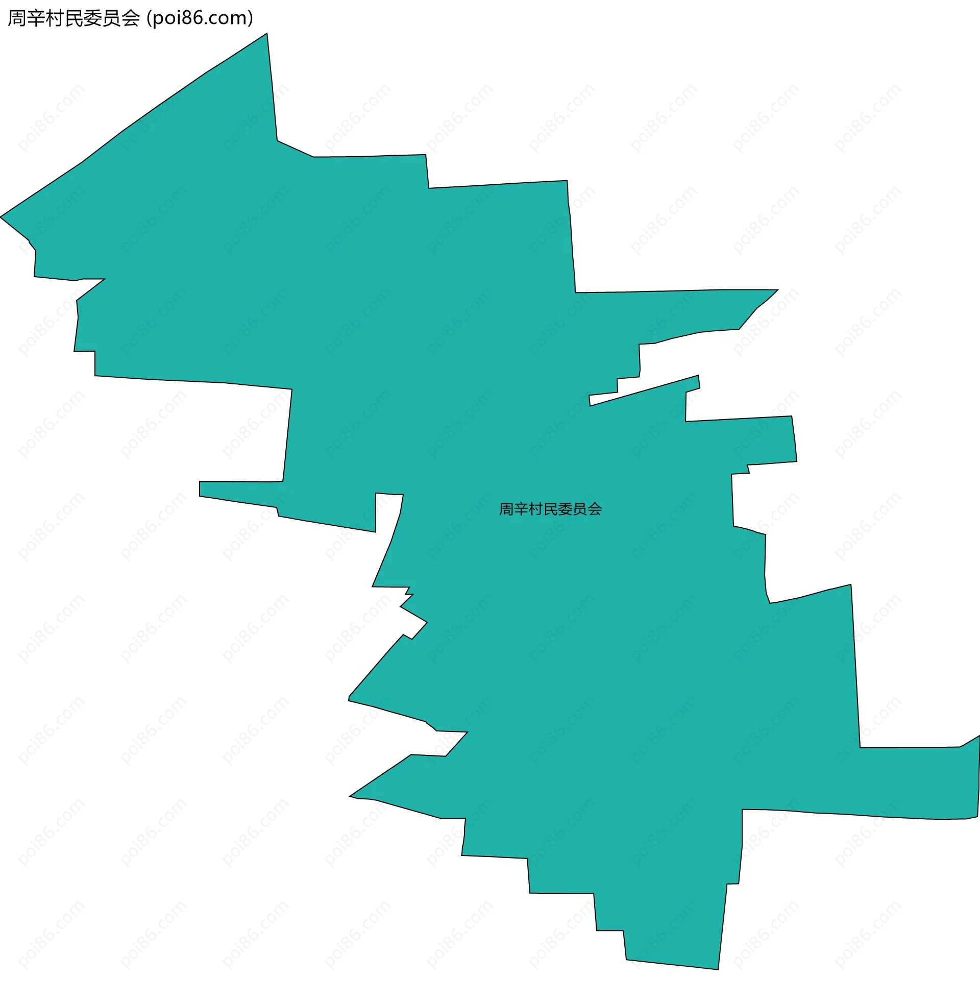 周辛村民委员会边界地图