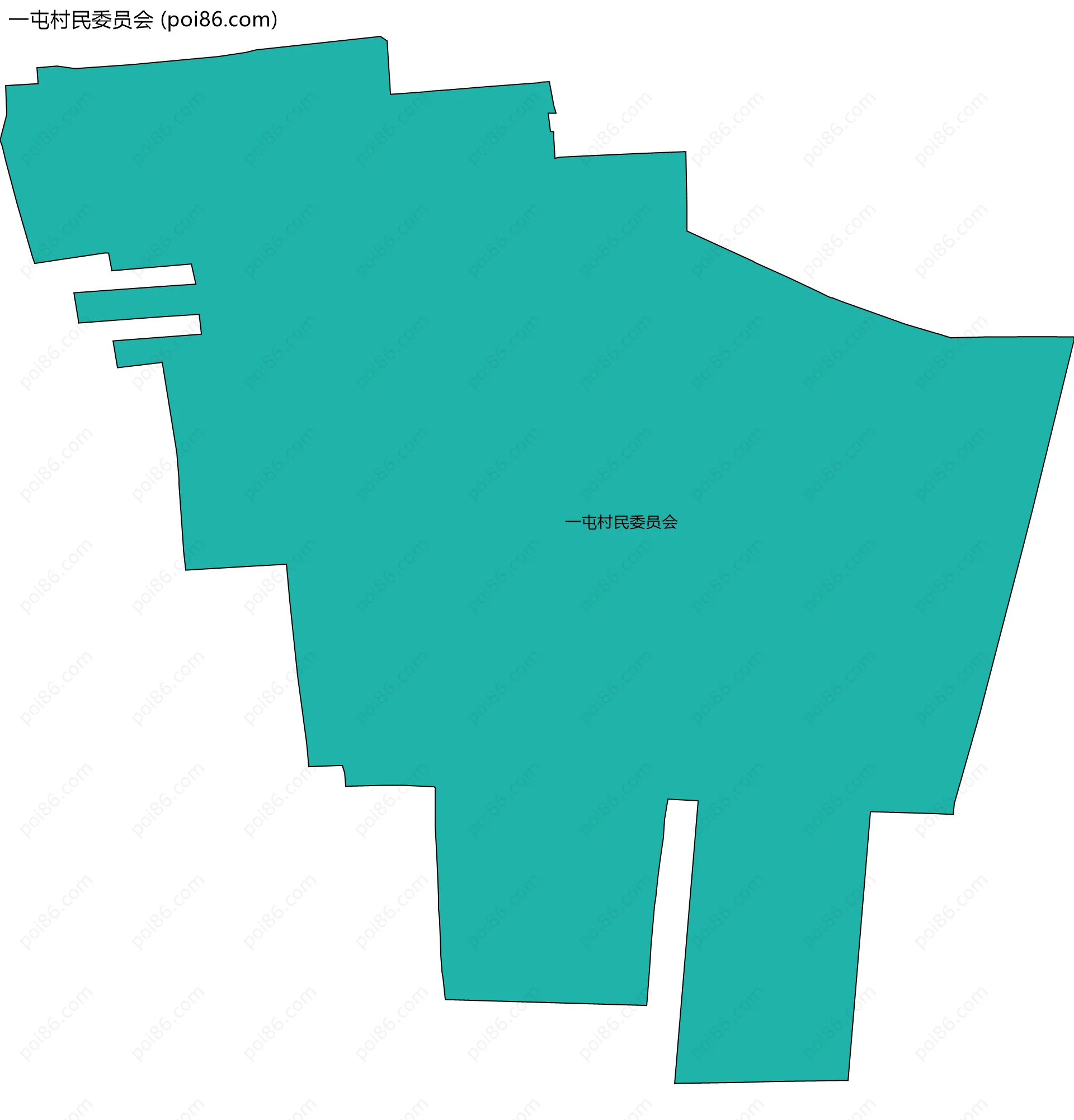 一屯村民委员会边界地图