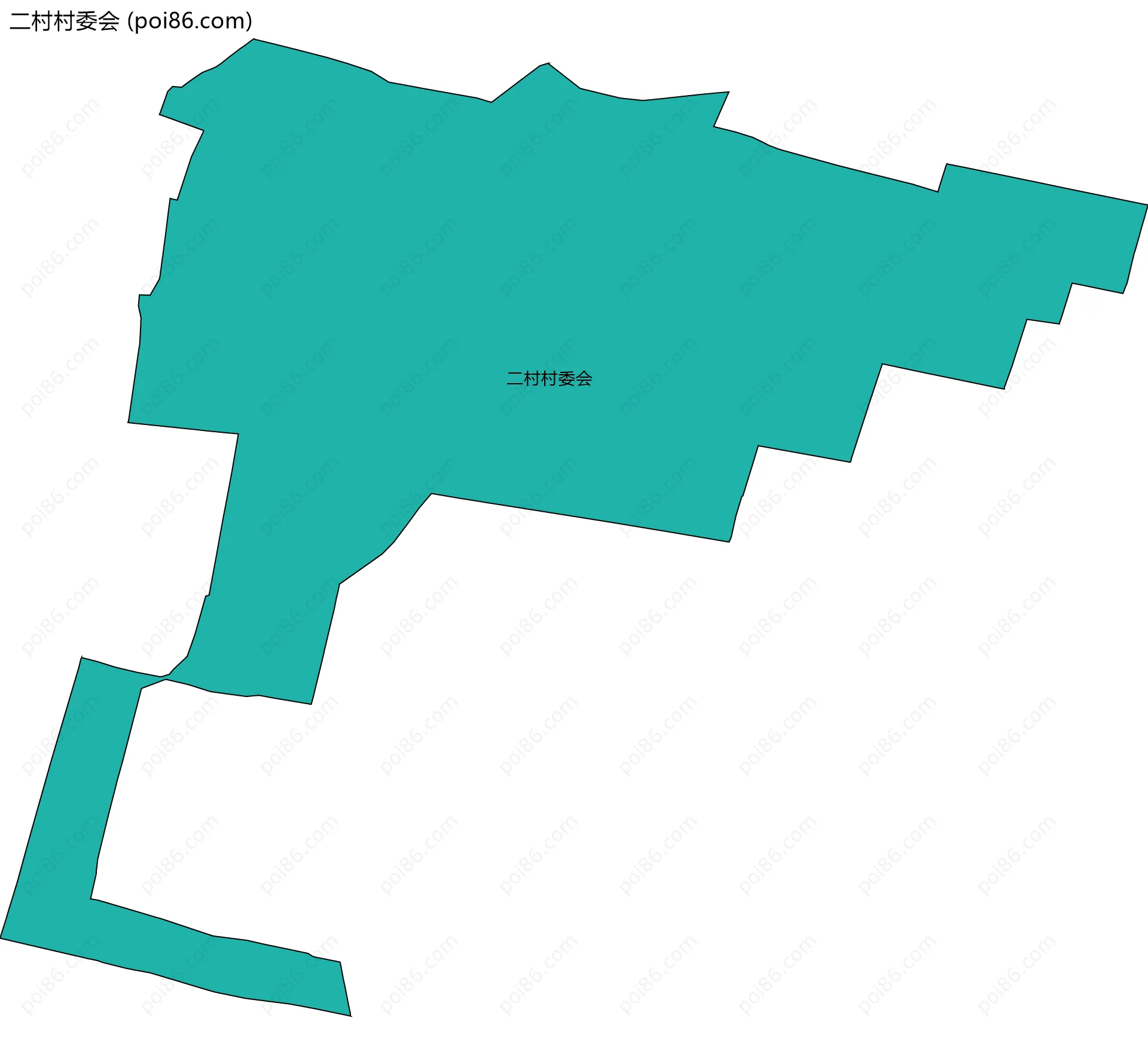 二村村委会边界地图