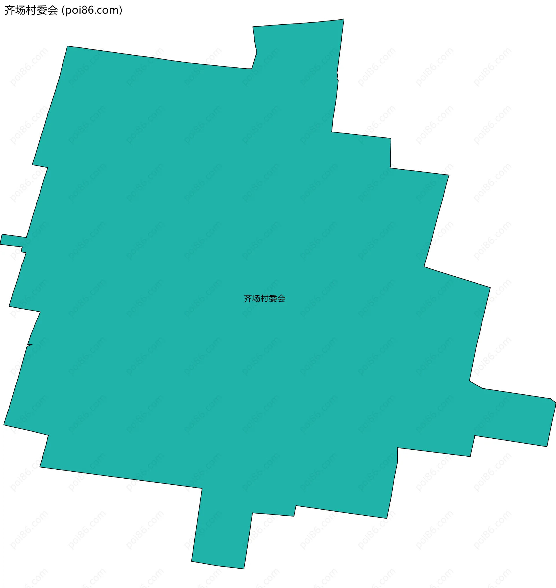 齐场村委会边界地图